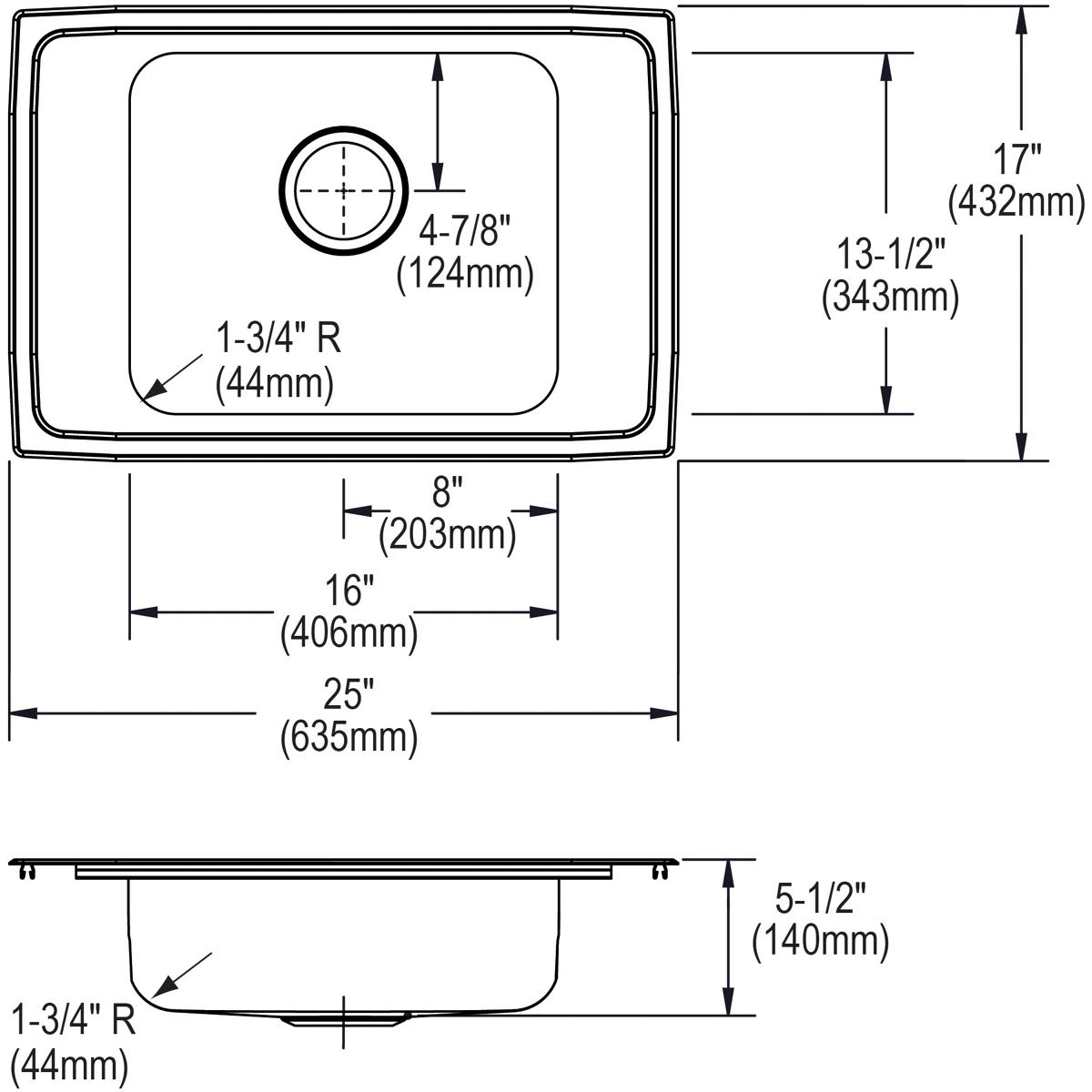 lustrous satin drop-in classroom ada sink