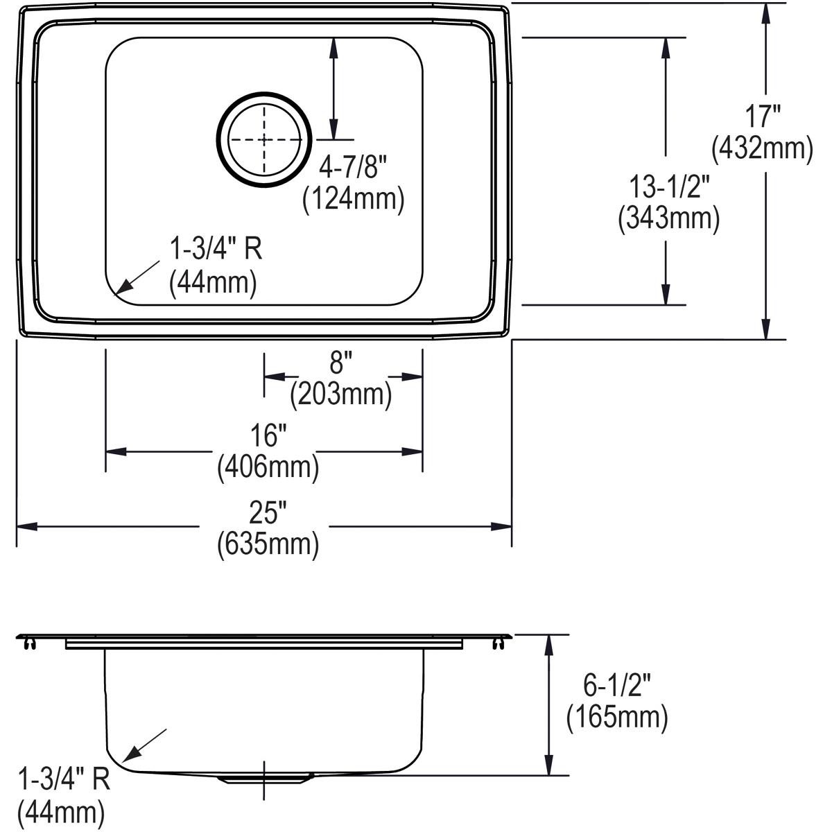 lustrous satin drop-in classroom ada sink