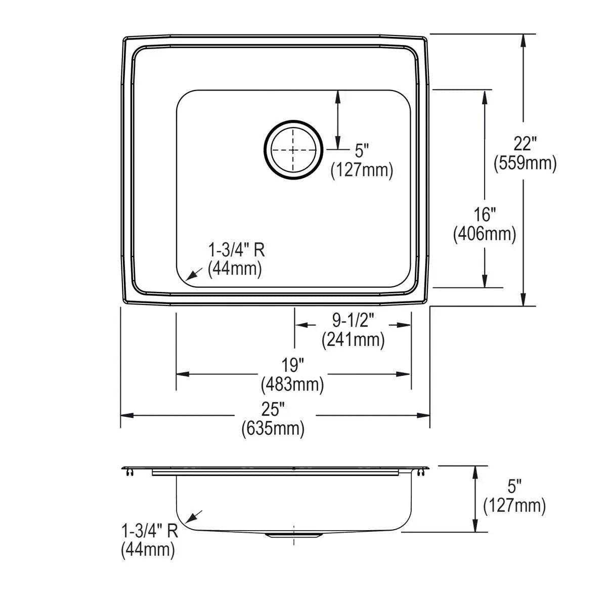 lustrous satin drop-in classroom ada sink