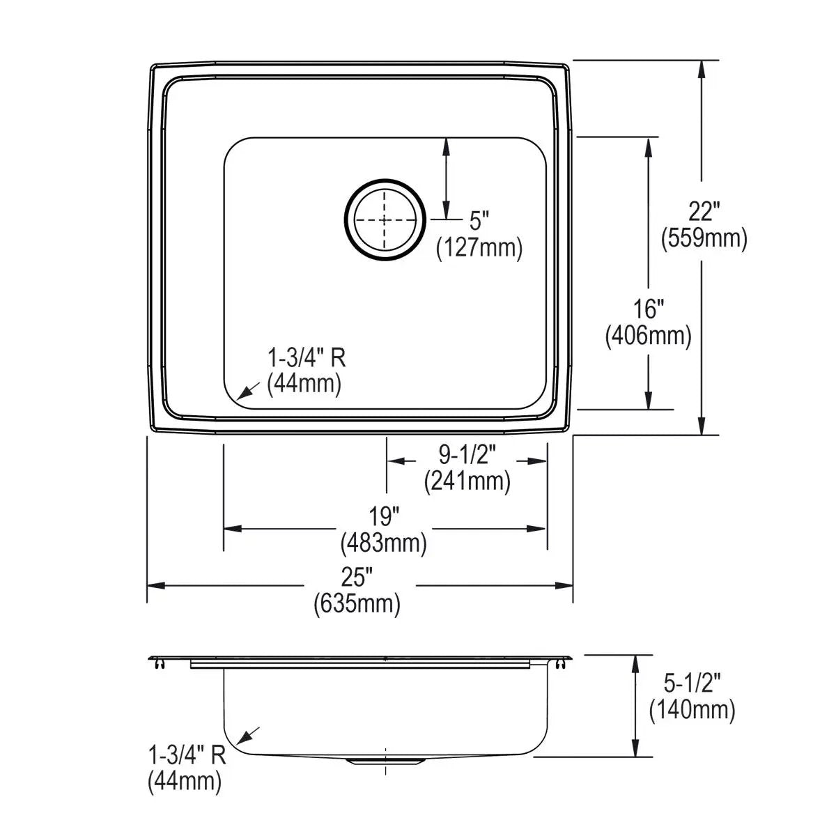 lustrous satin drop-in classroom ada sink