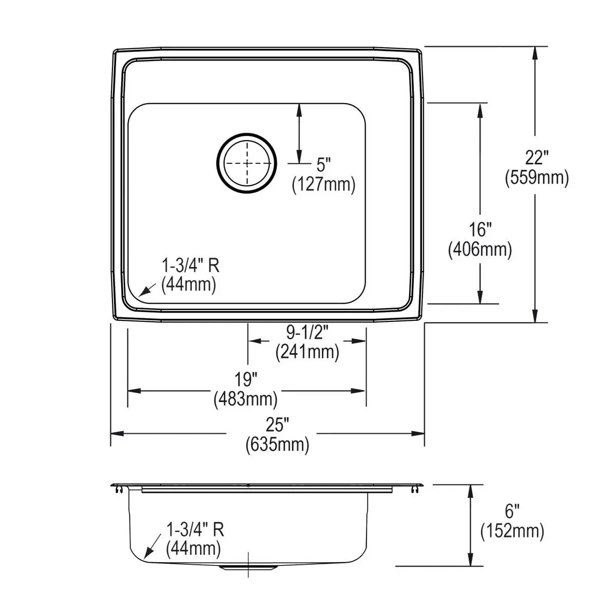 lustrous satin drop-in classroom ada sink