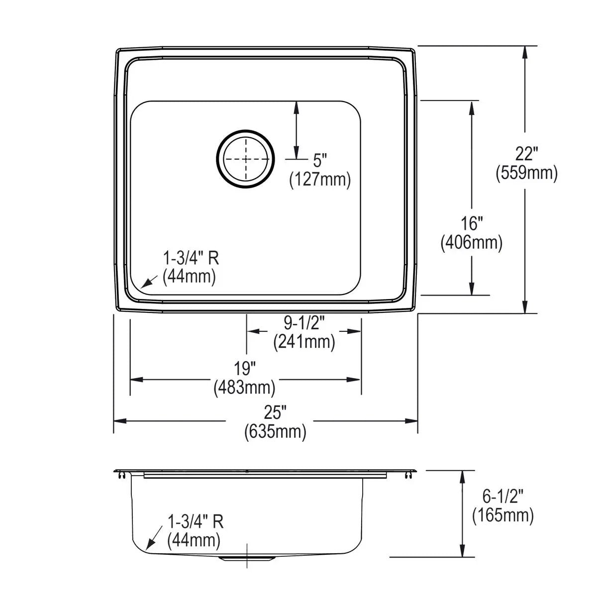 lustrous satin drop-in classroom ada sink