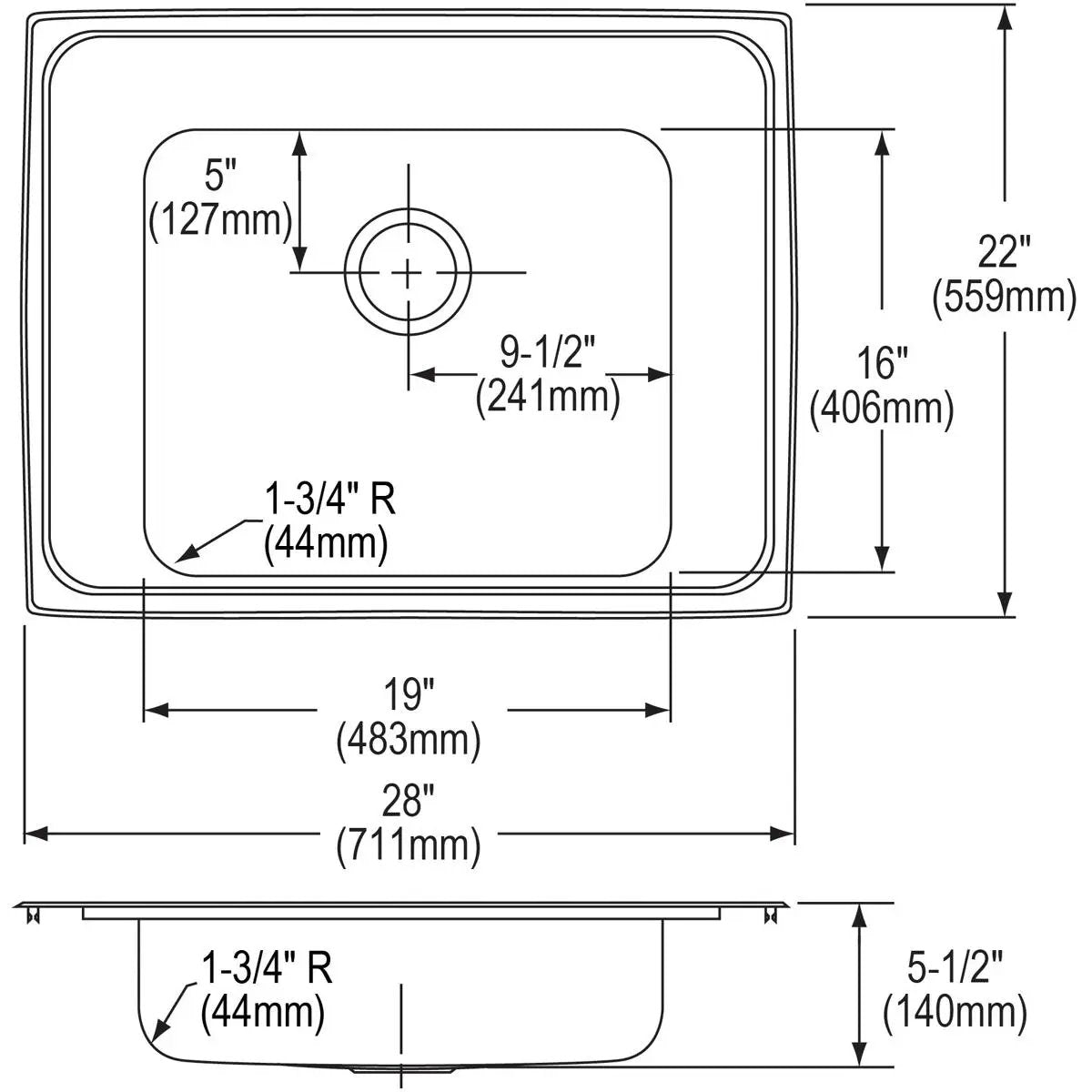 lustrous satin drop-in classroom ada sink
