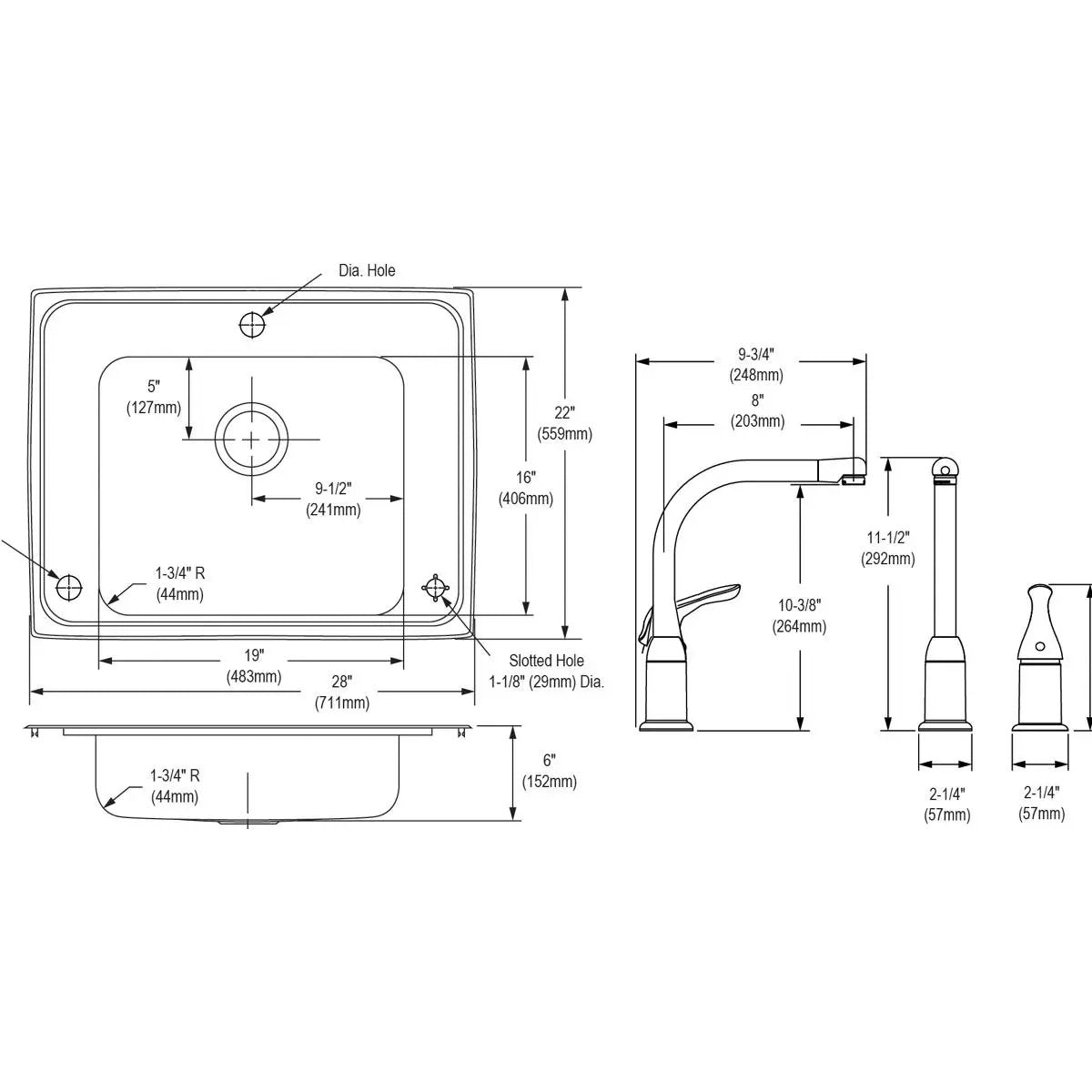 lustrous satin drop-in classroom ada sink
