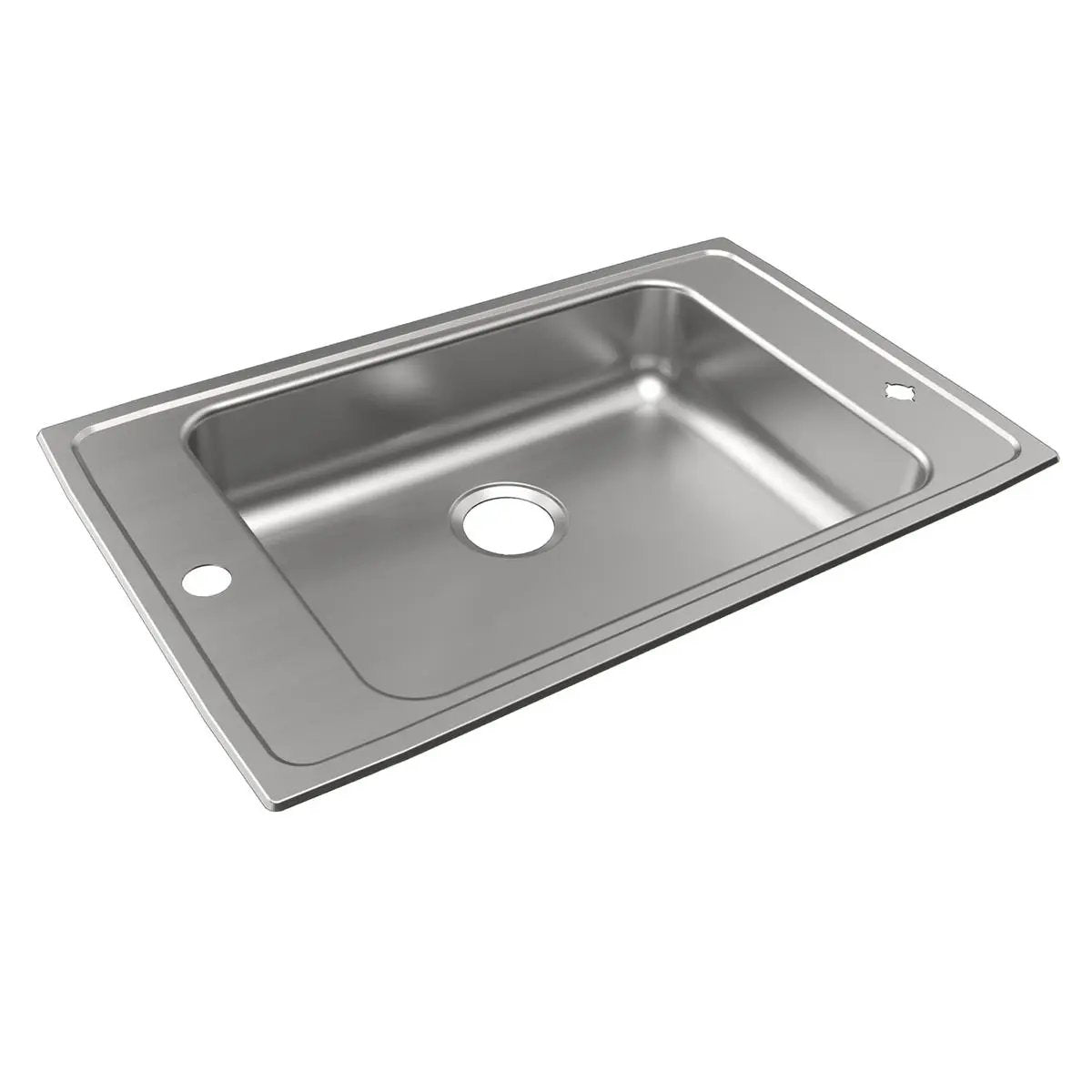 Elkay Lustertone Classic 31" x 19-1/2" x 5-1/2" 2LM-Hole Single Bowl Drop-in Classroom ADA Sink by Elkay