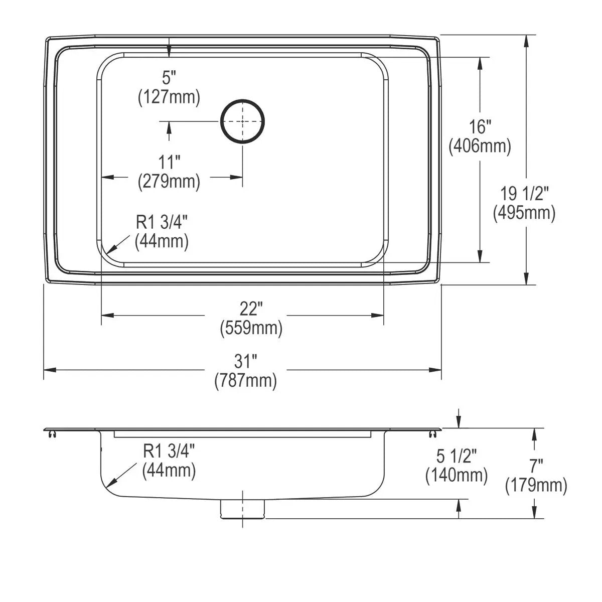 lustrous satin drop-in classroom ada sink