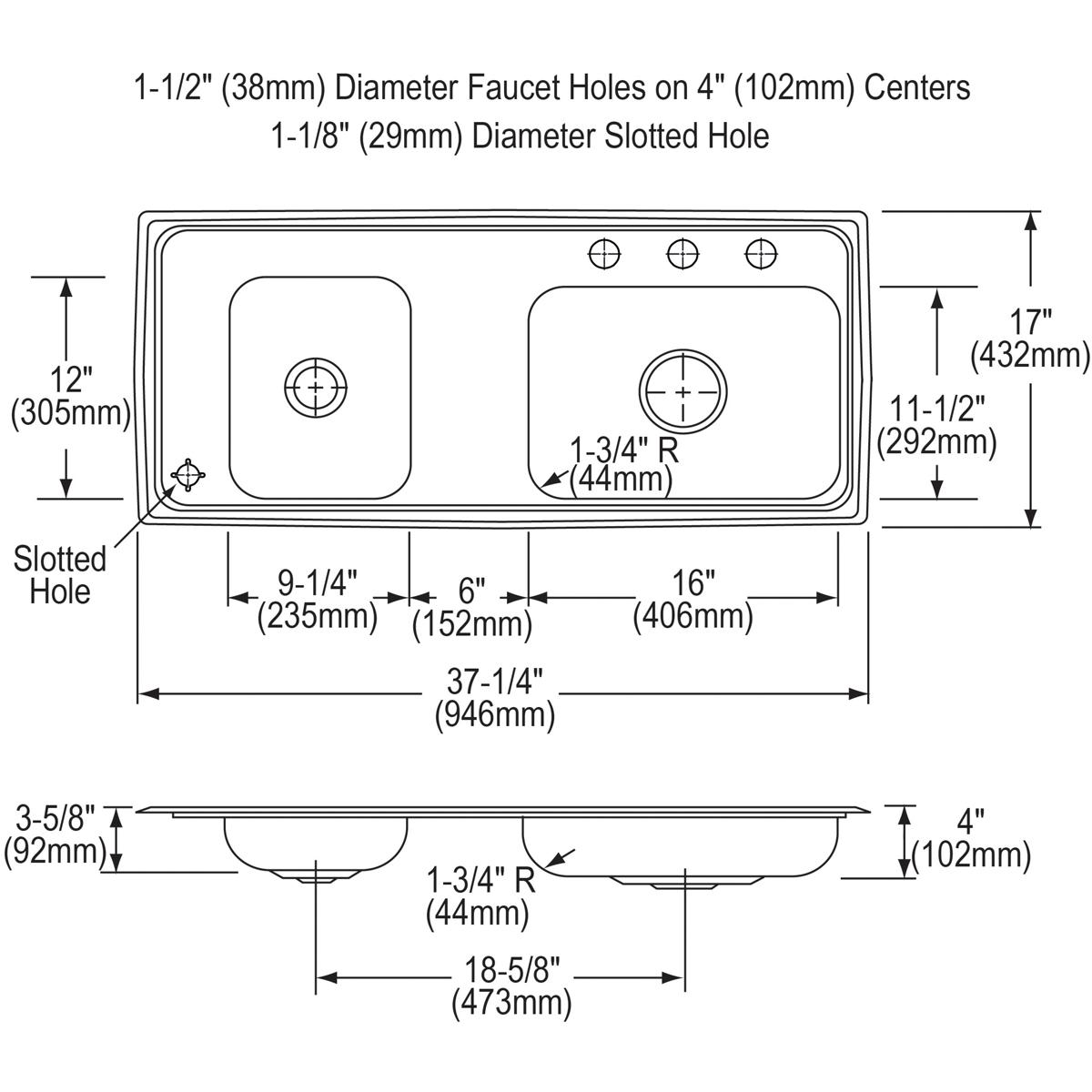 lustrous satin drop-in classroom ada sink