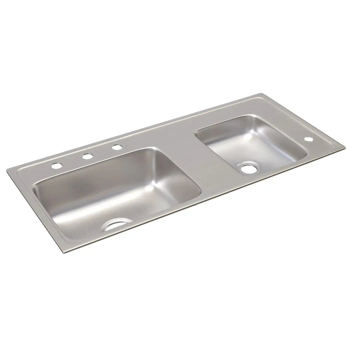 lustrous satin double bowl drop-in classroom ada sink