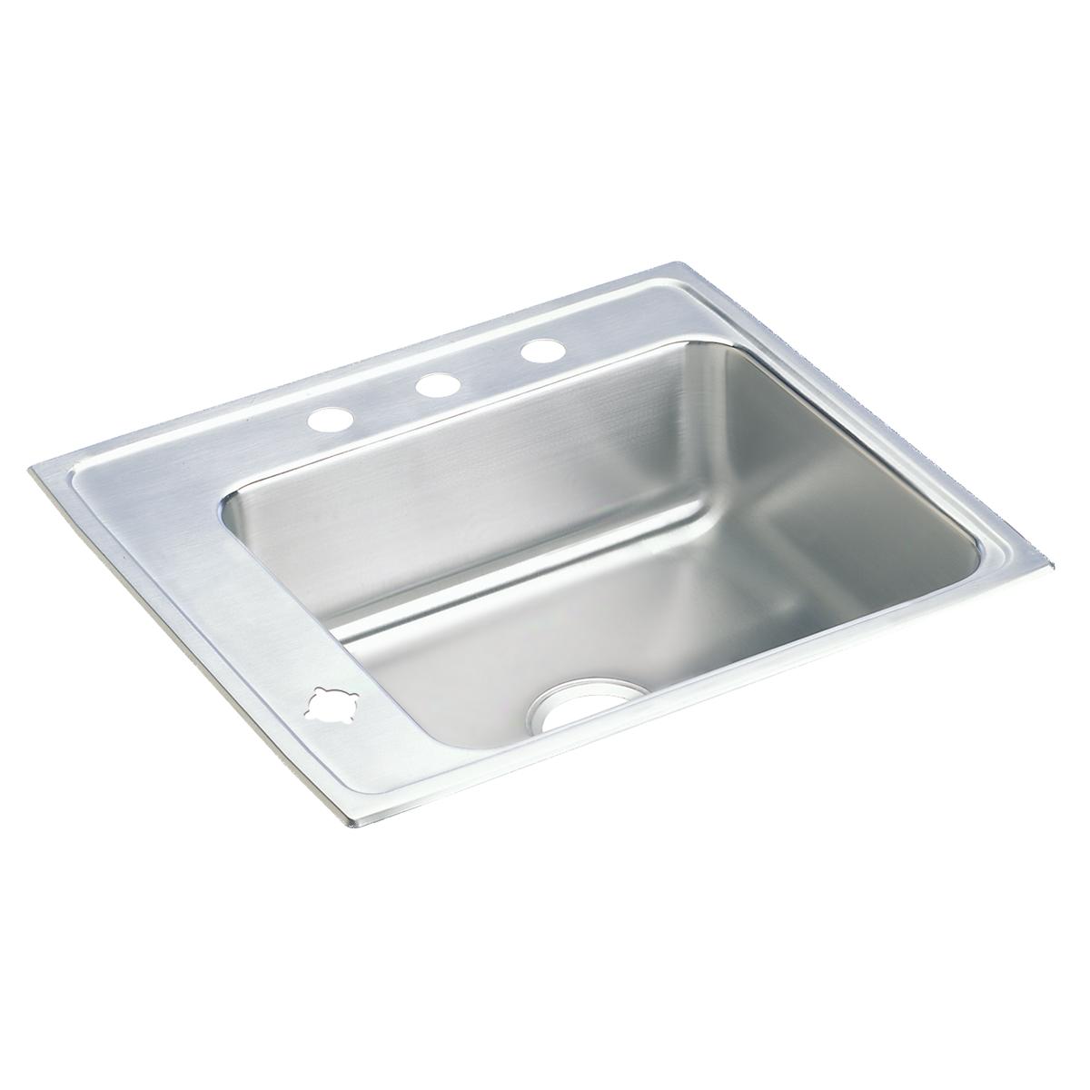 lustrous satin single bowl drop-in classroom sink