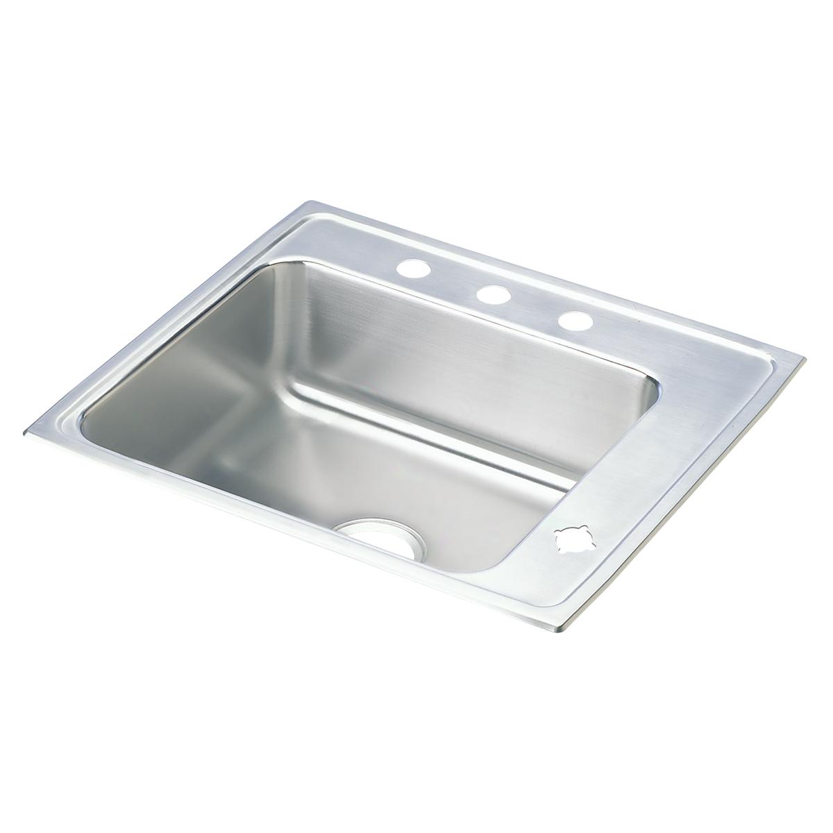 lustrous satin single bowl drop-in classroom sink