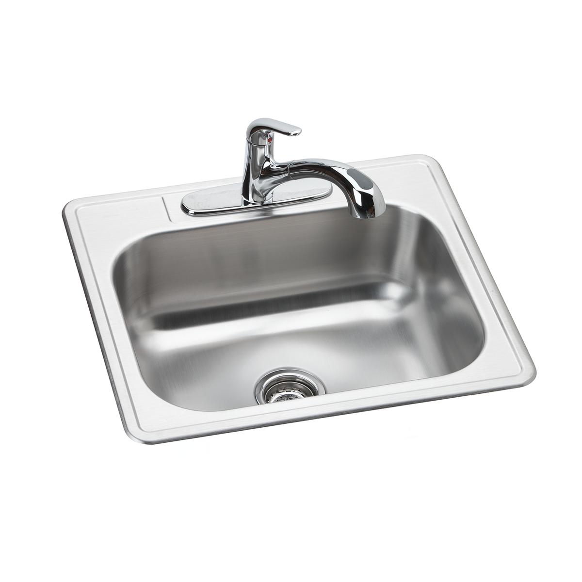 elite satin single bowl drop-in sink