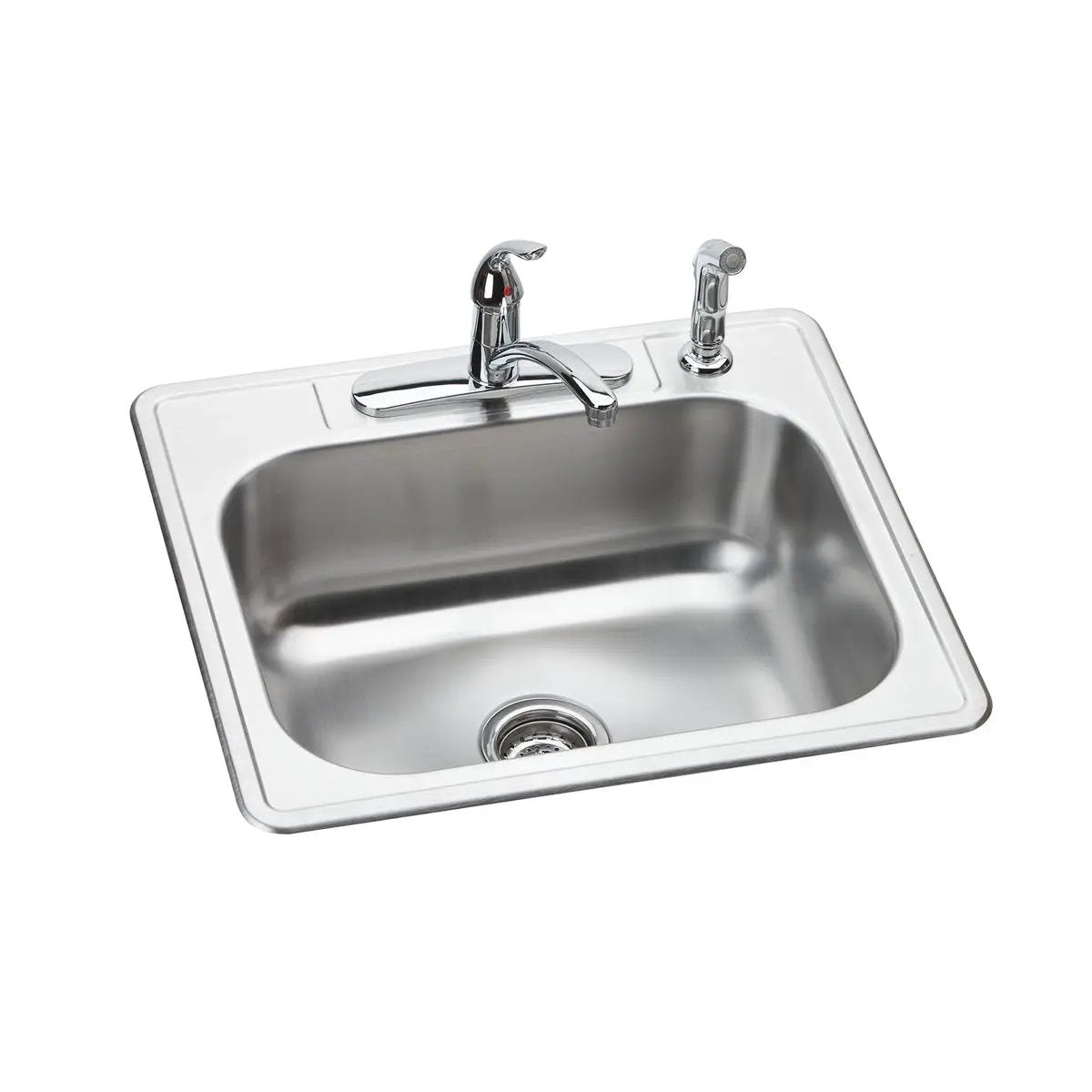 elite satin single bowl drop-in sink