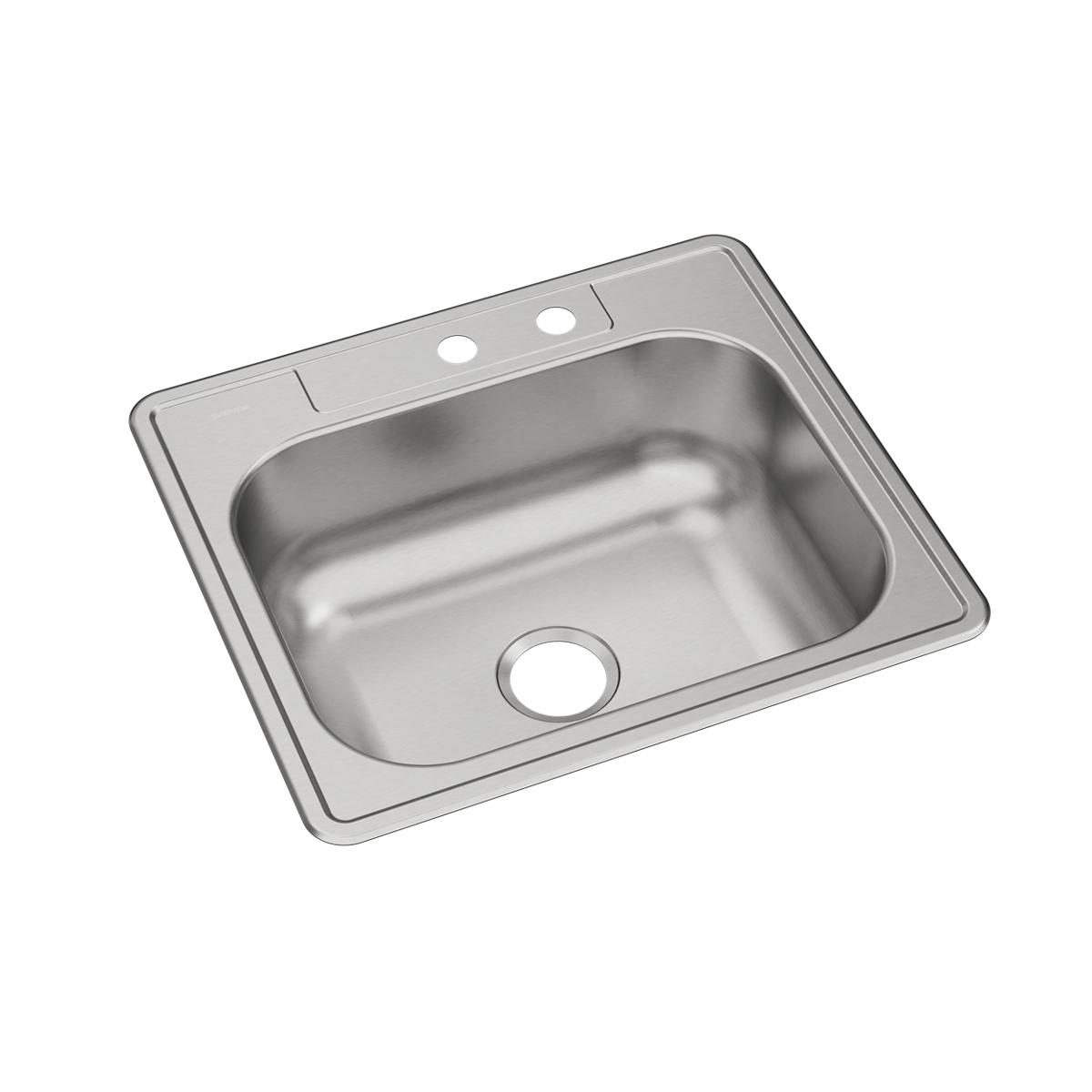 Elkay Dayton 25" x 22" x 8-1/16" MR2-Hole Single Bowl Drop-in Sink