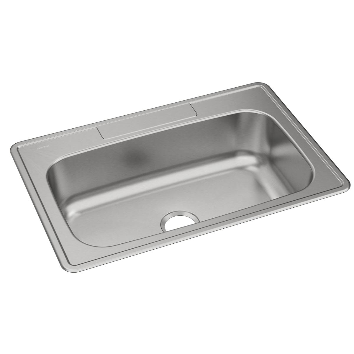 elite satin single bowl drop-in sink