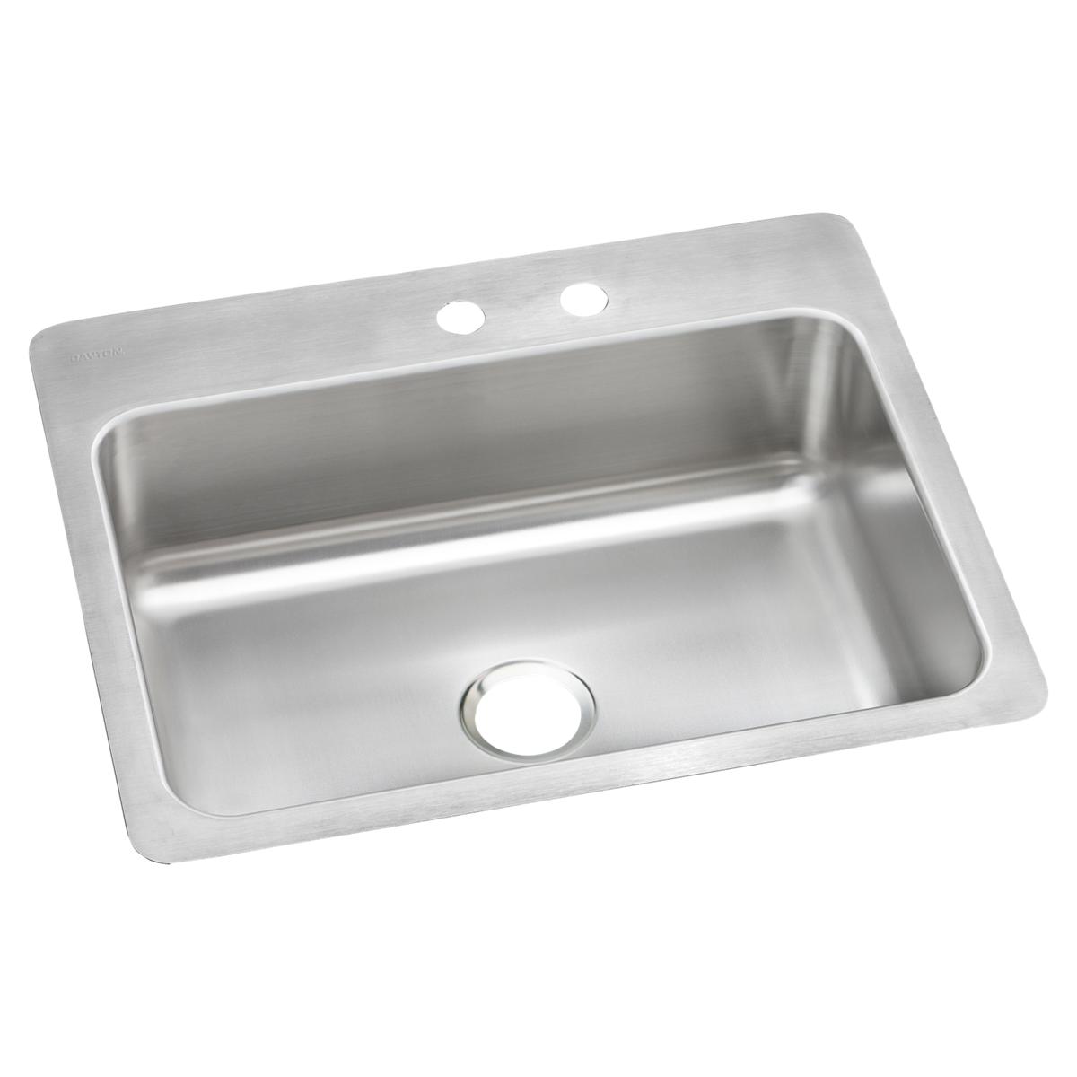 Elkay Dayton 27" x 22" x 8" MR2-Hole Single Bowl Dual Mount Sink