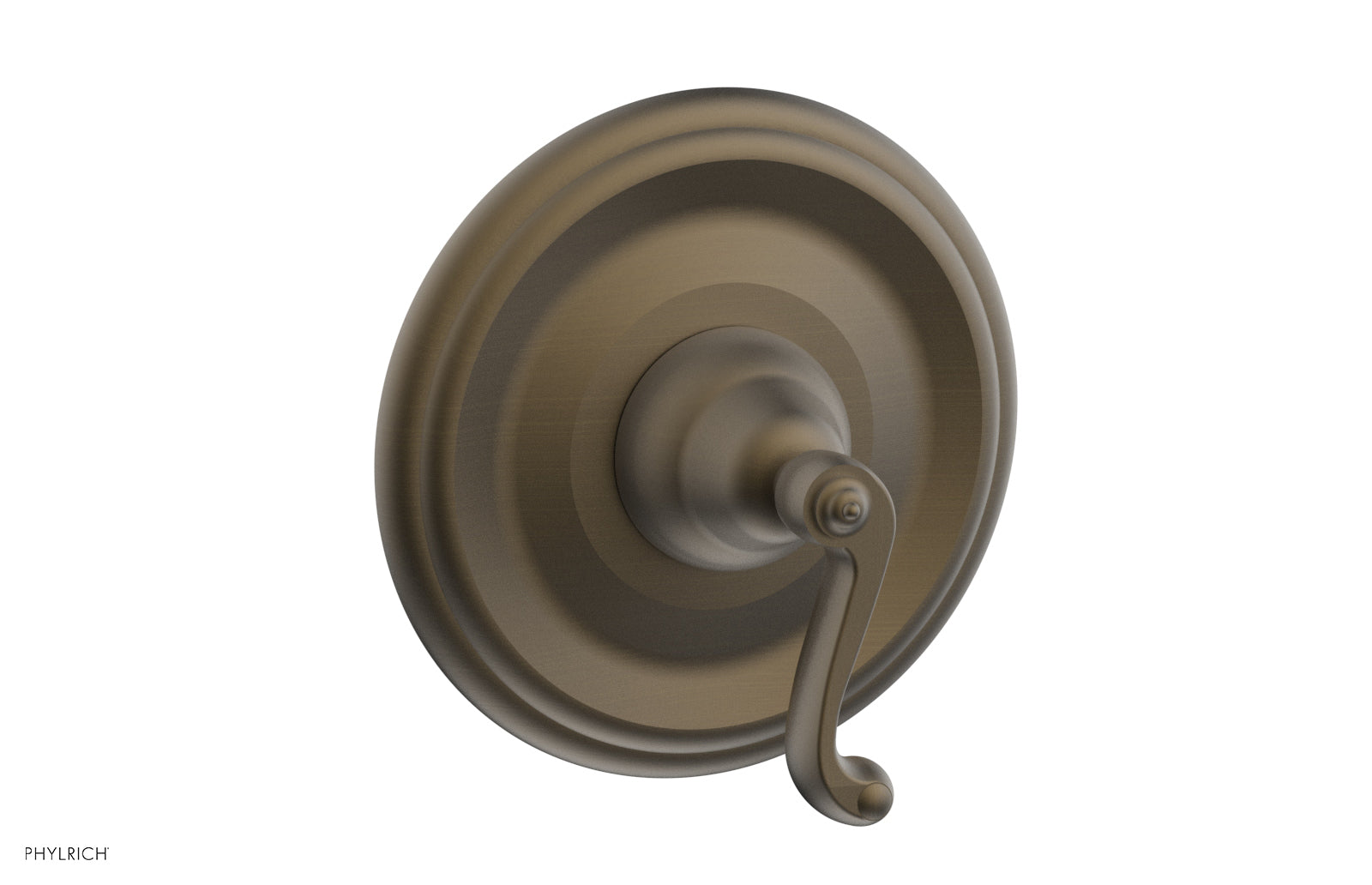 Phylrich REVERE & SAVANNAH 1/2" & 3/4" Thermostatic Shower Trim, Curved Lever Handle