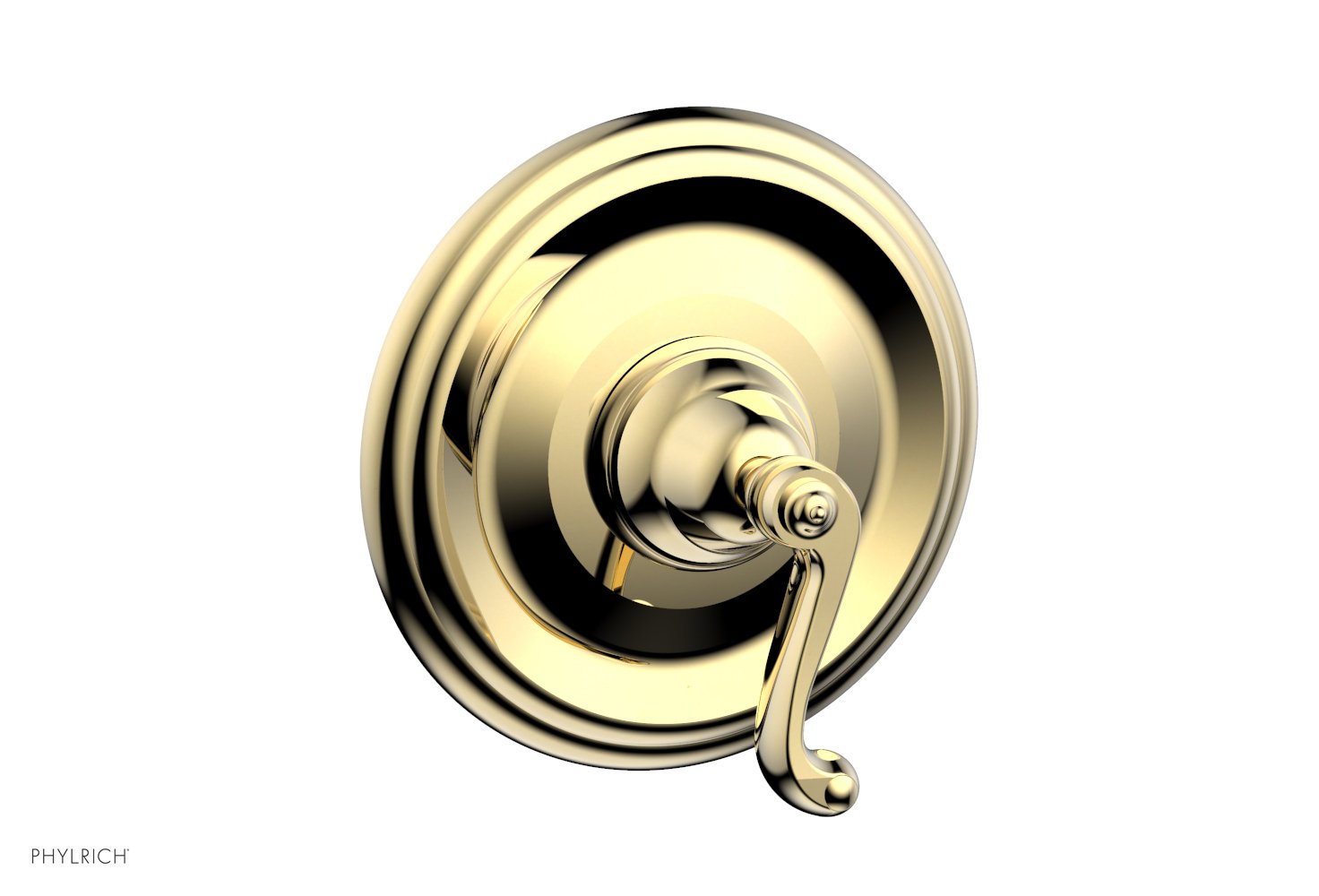 Phylrich REVERE & SAVANNAH 1/2" & 3/4" Thermostatic Shower Trim, Curved Lever Handle