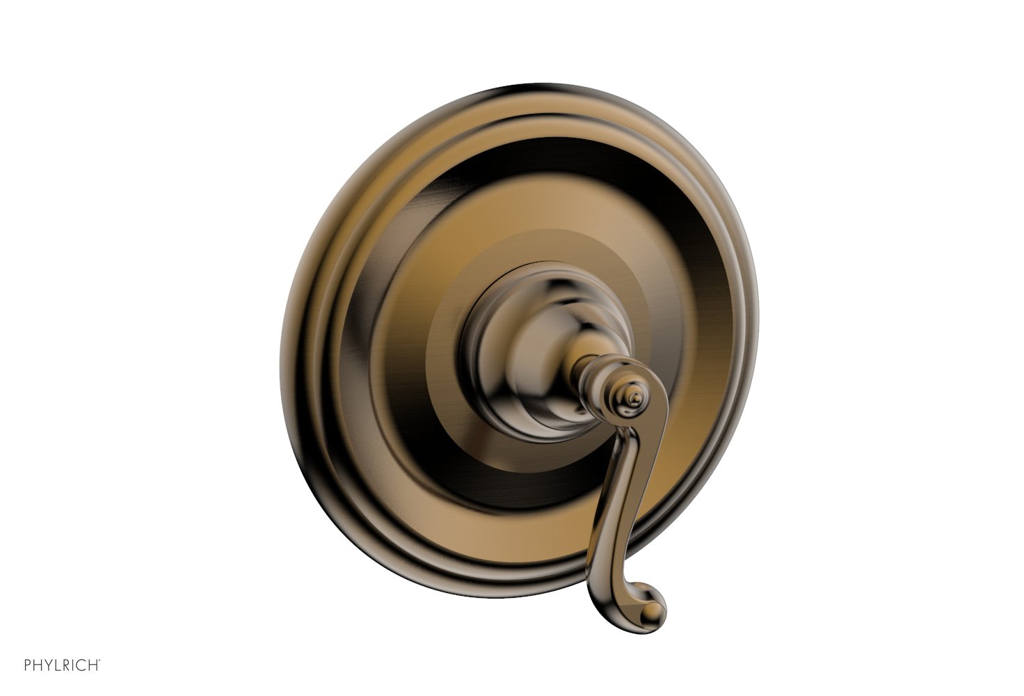 Phylrich REVERE & SAVANNAH 1/2" & 3/4" Thermostatic Shower Trim, Curved Lever Handle