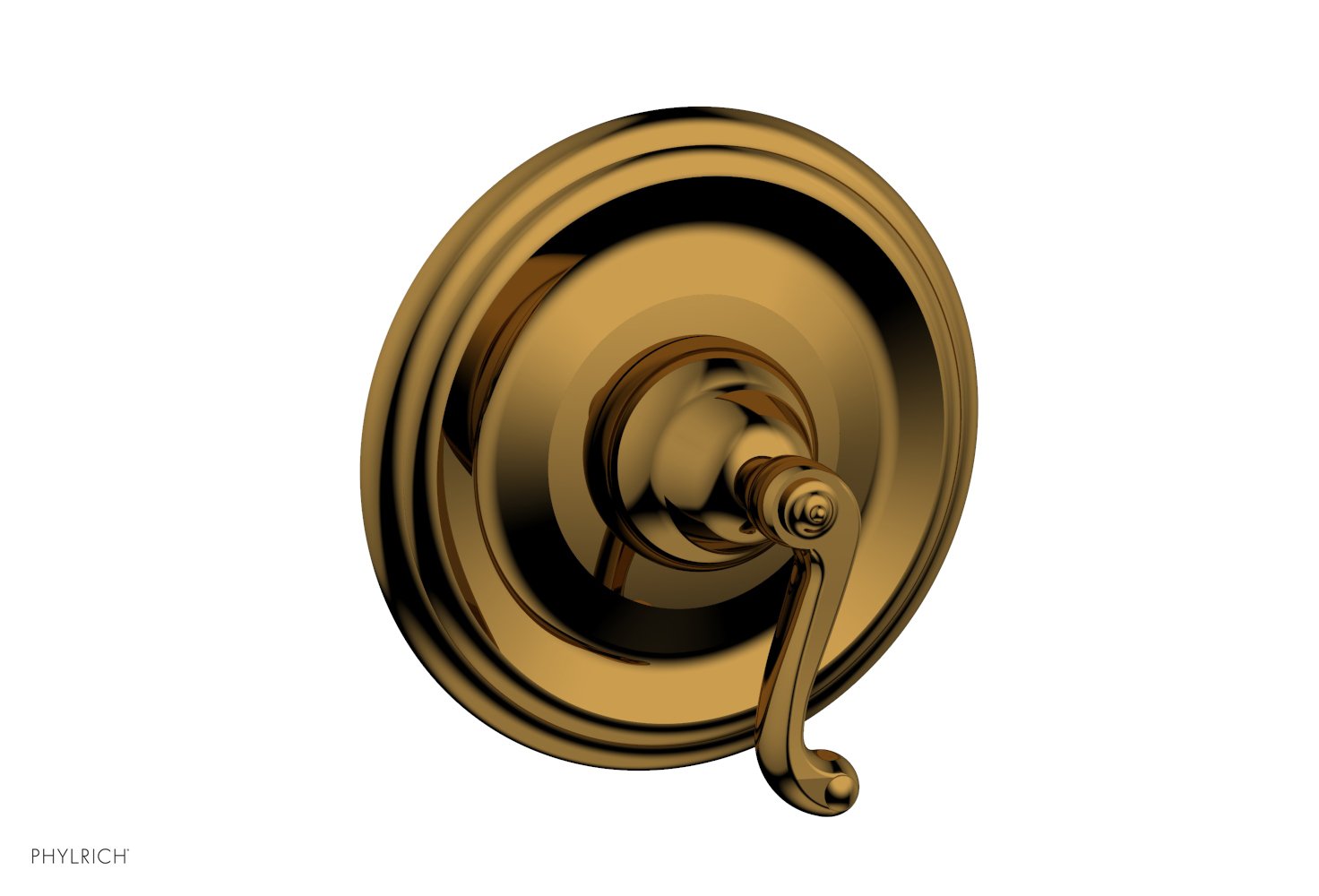 Phylrich REVERE & SAVANNAH 1/2" & 3/4" Thermostatic Shower Trim, Curved Lever Handle