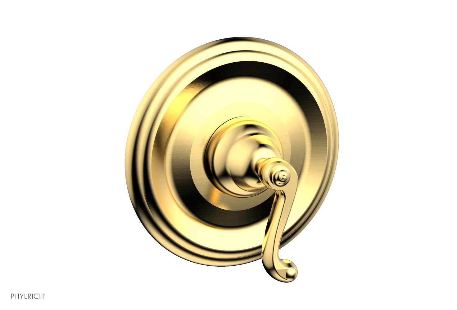 Phylrich REVERE & SAVANNAH 1/2" & 3/4" Thermostatic Shower Trim, Curved Lever Handle