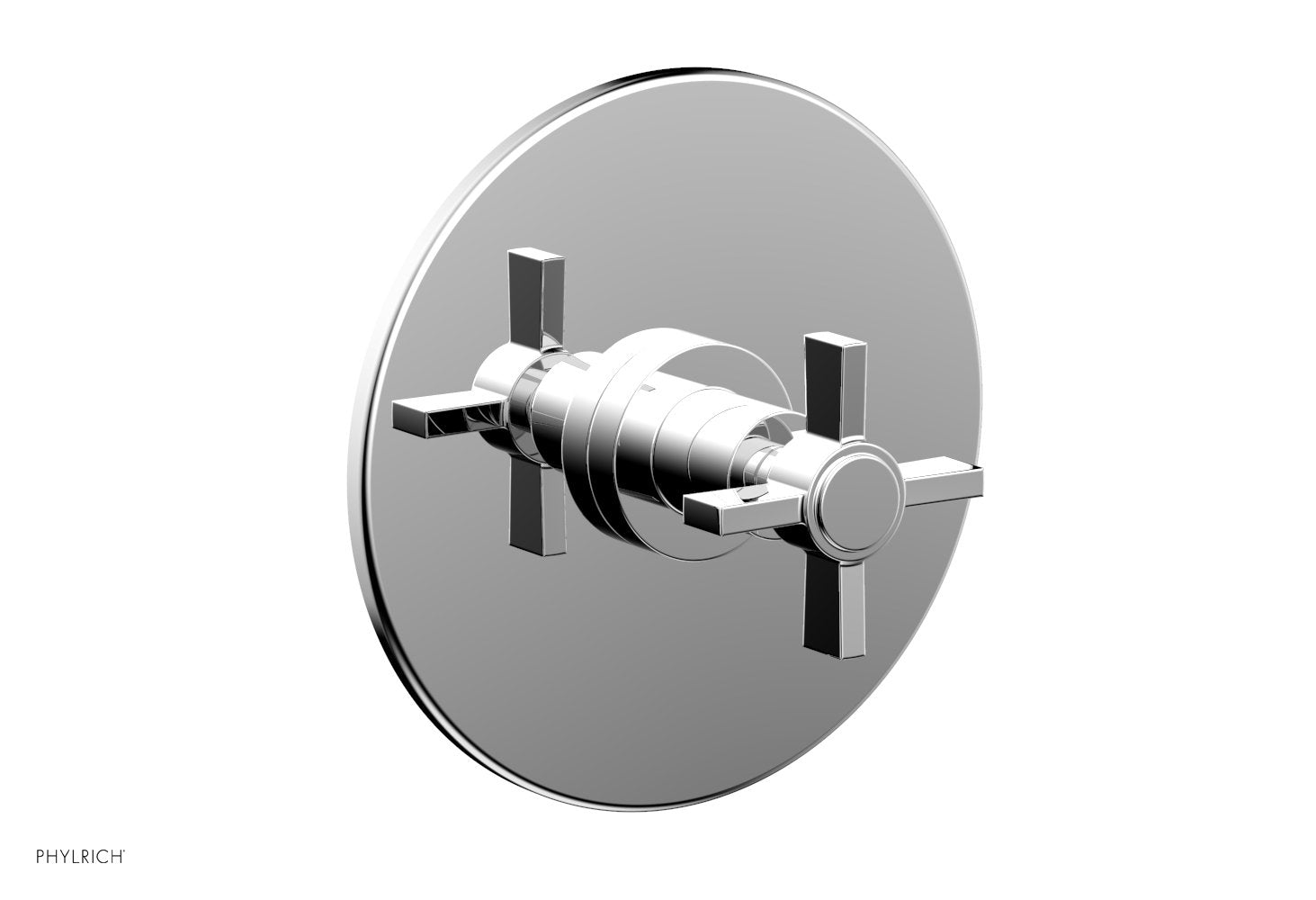 polished chrome shower trim