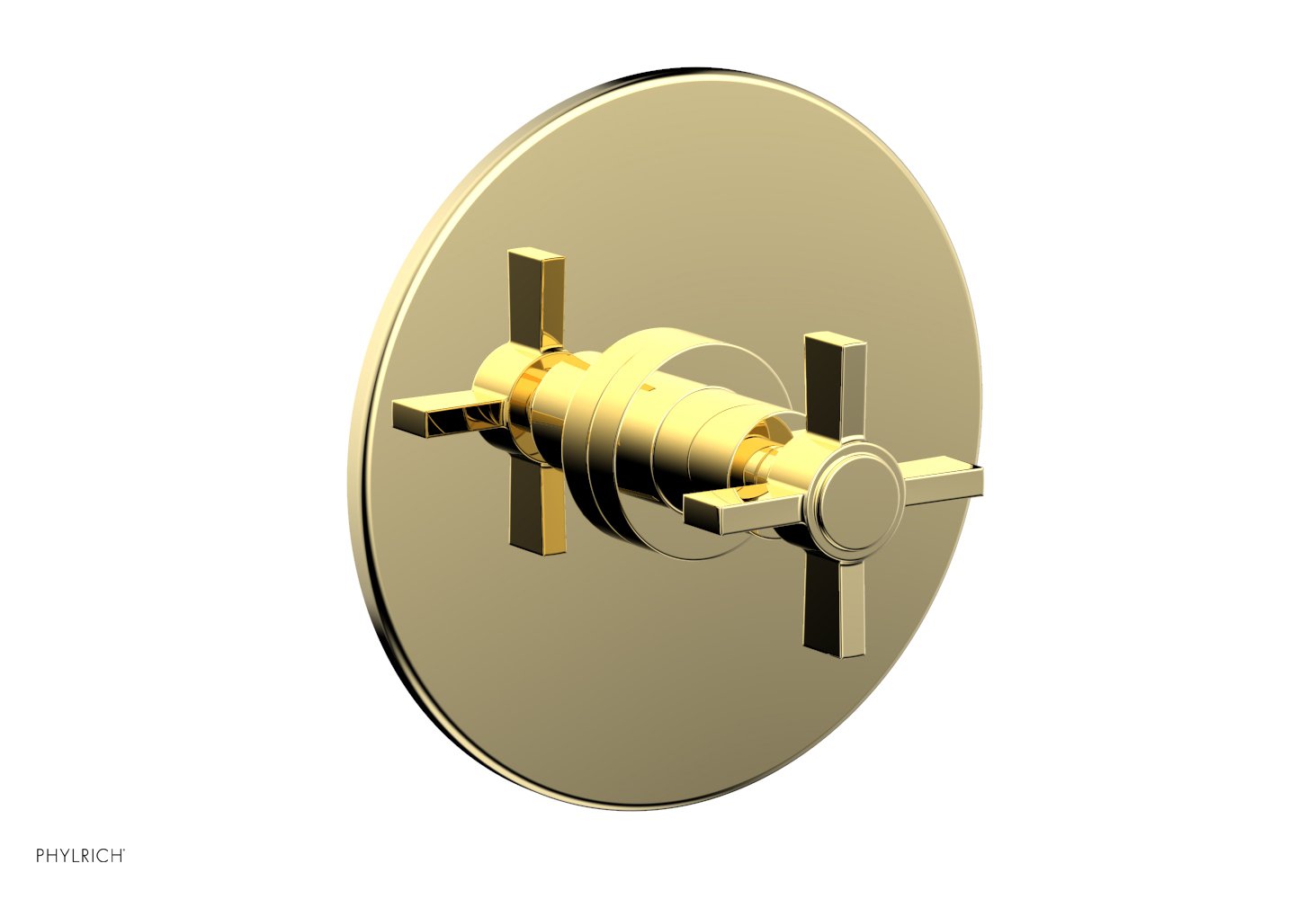 Phylrich BASIC 3/4" Thermostatic Shower Trim - Blade Cross Handle