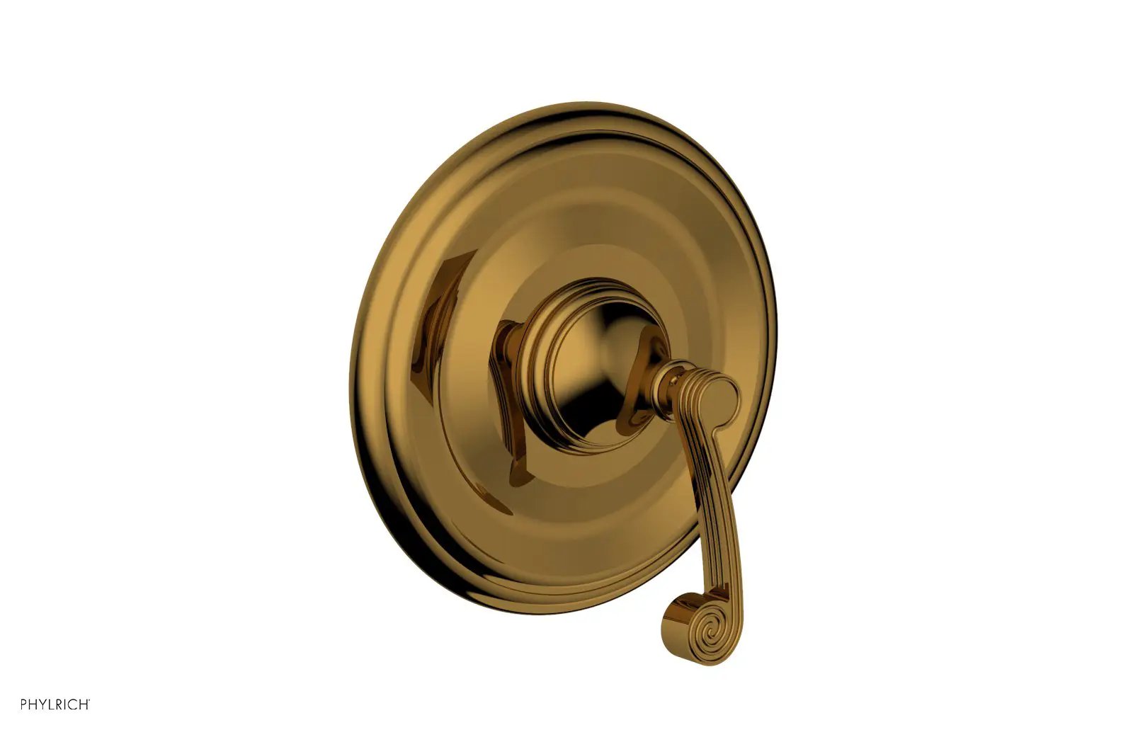 Phylrich 3RING Thermostatic Shower Trim - Curved Lever Handle by Phylrich