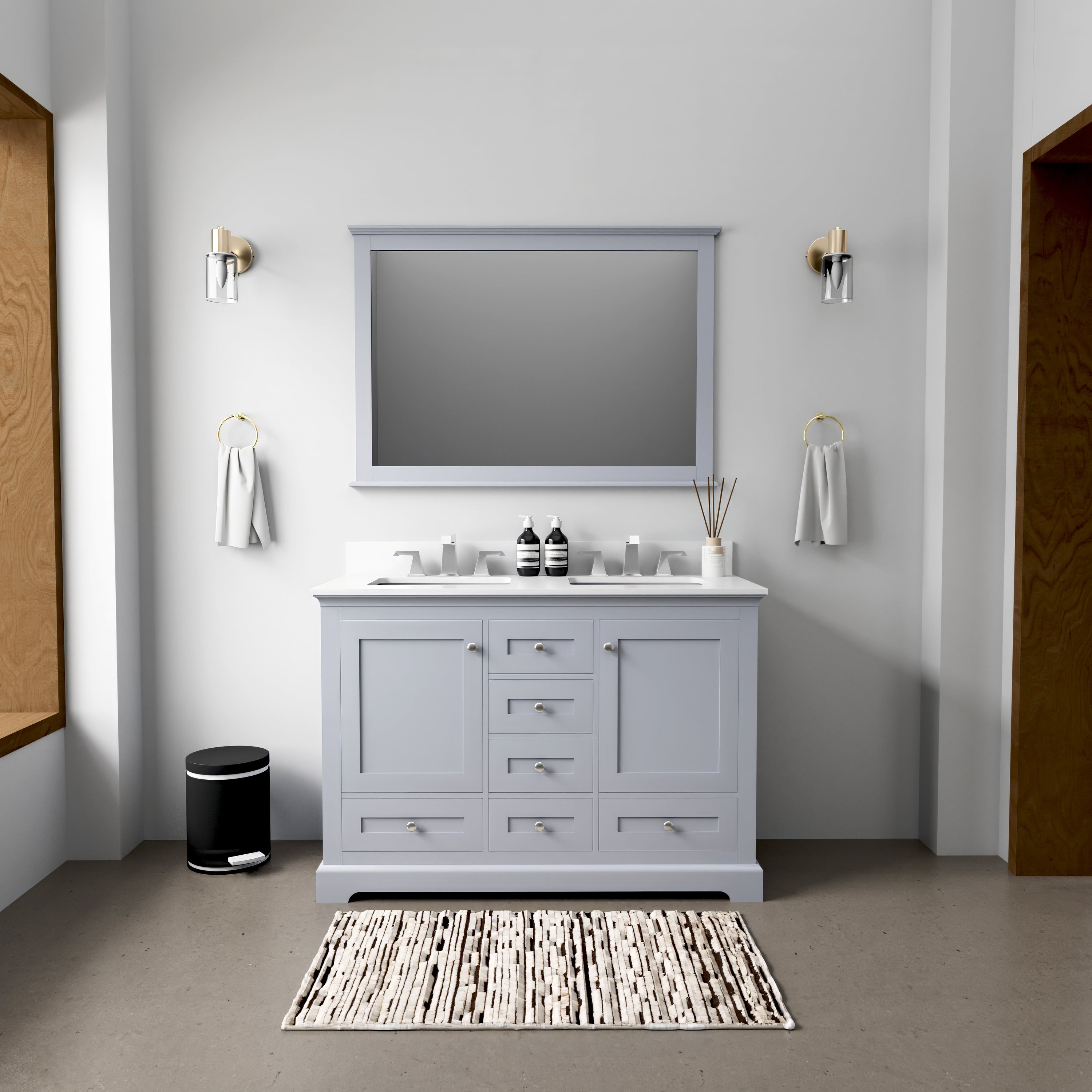 dark grey vanity