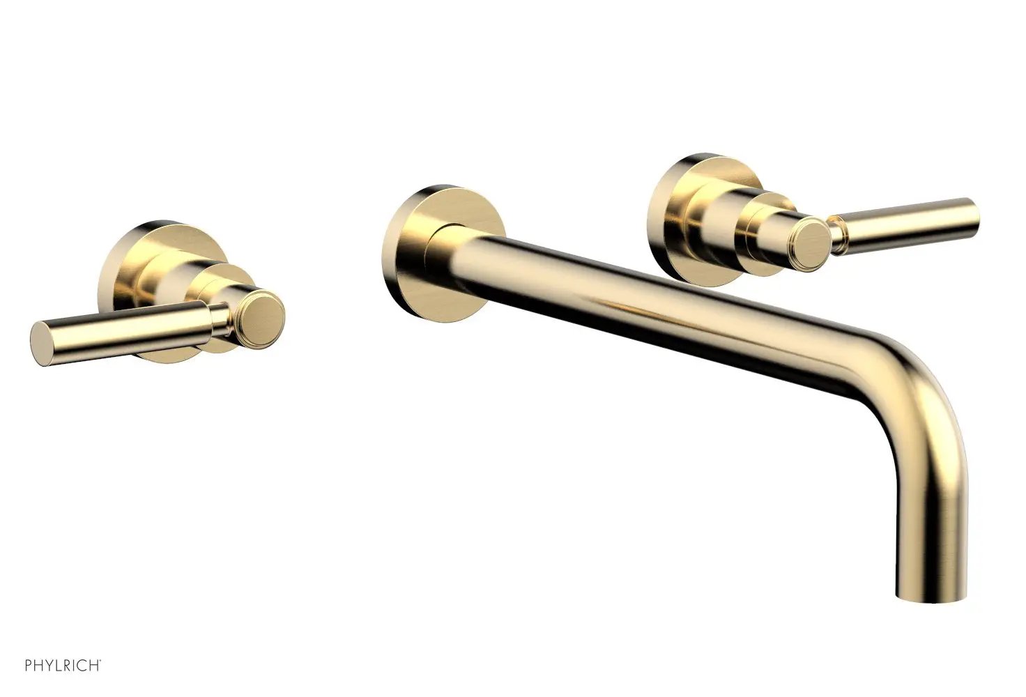 Phylrich BASIC Wall Lavatory Set 12" Spout - Lever Handles by Phylrich