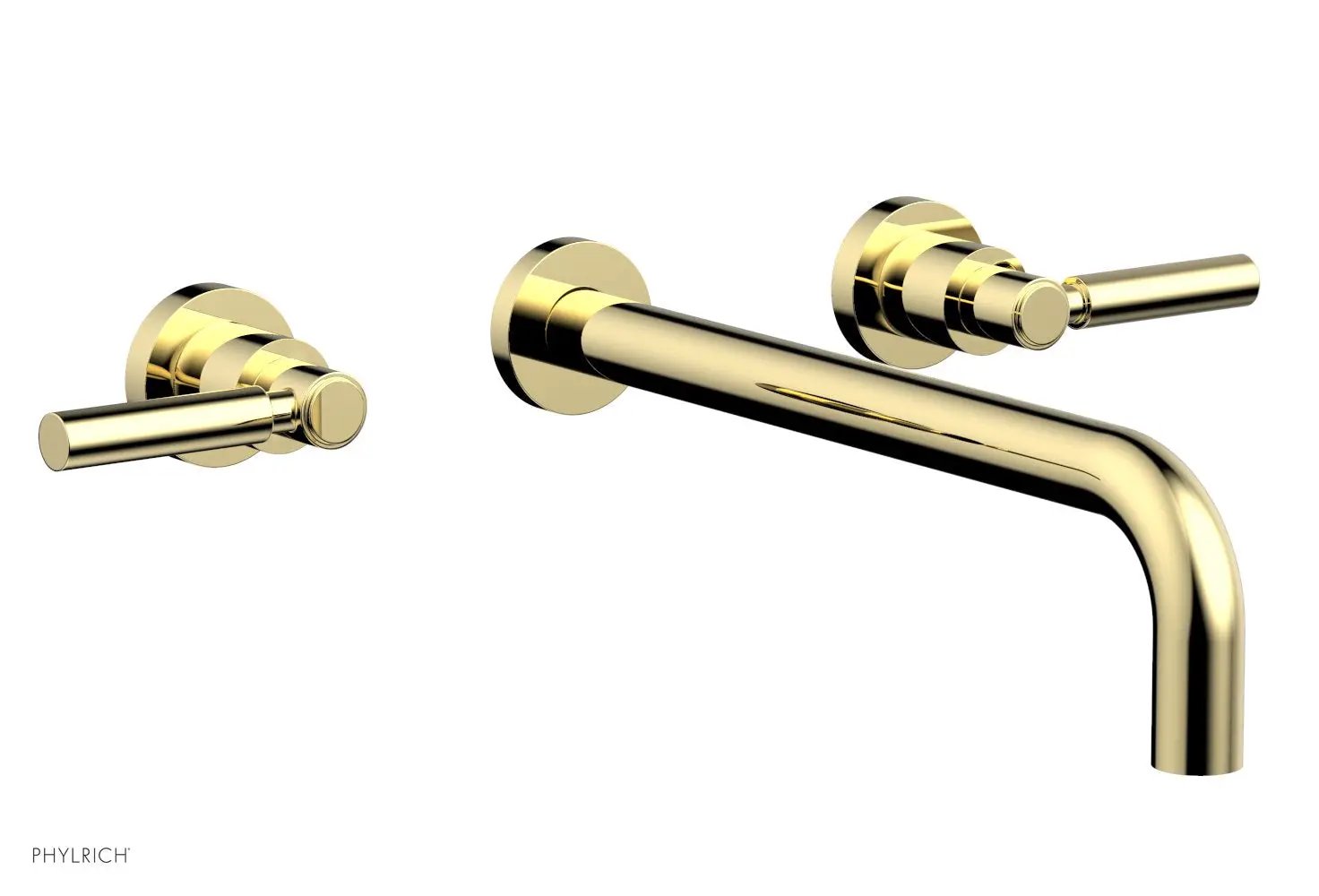 Phylrich BASIC Wall Lavatory Set 12" Spout - Lever Handles by Phylrich