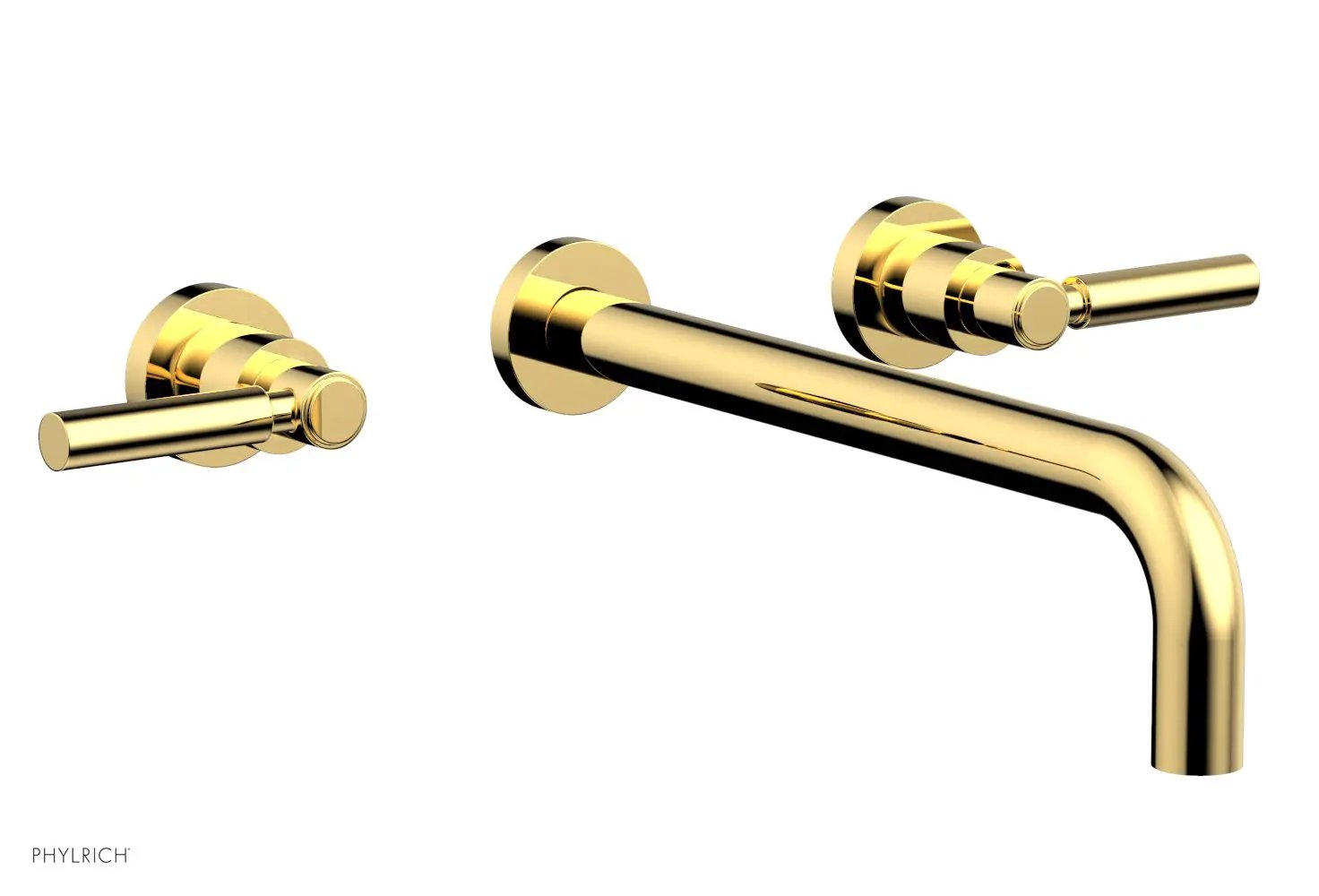 Phylrich BASIC Wall Lavatory Set 12" Spout - Lever Handles by Phylrich
