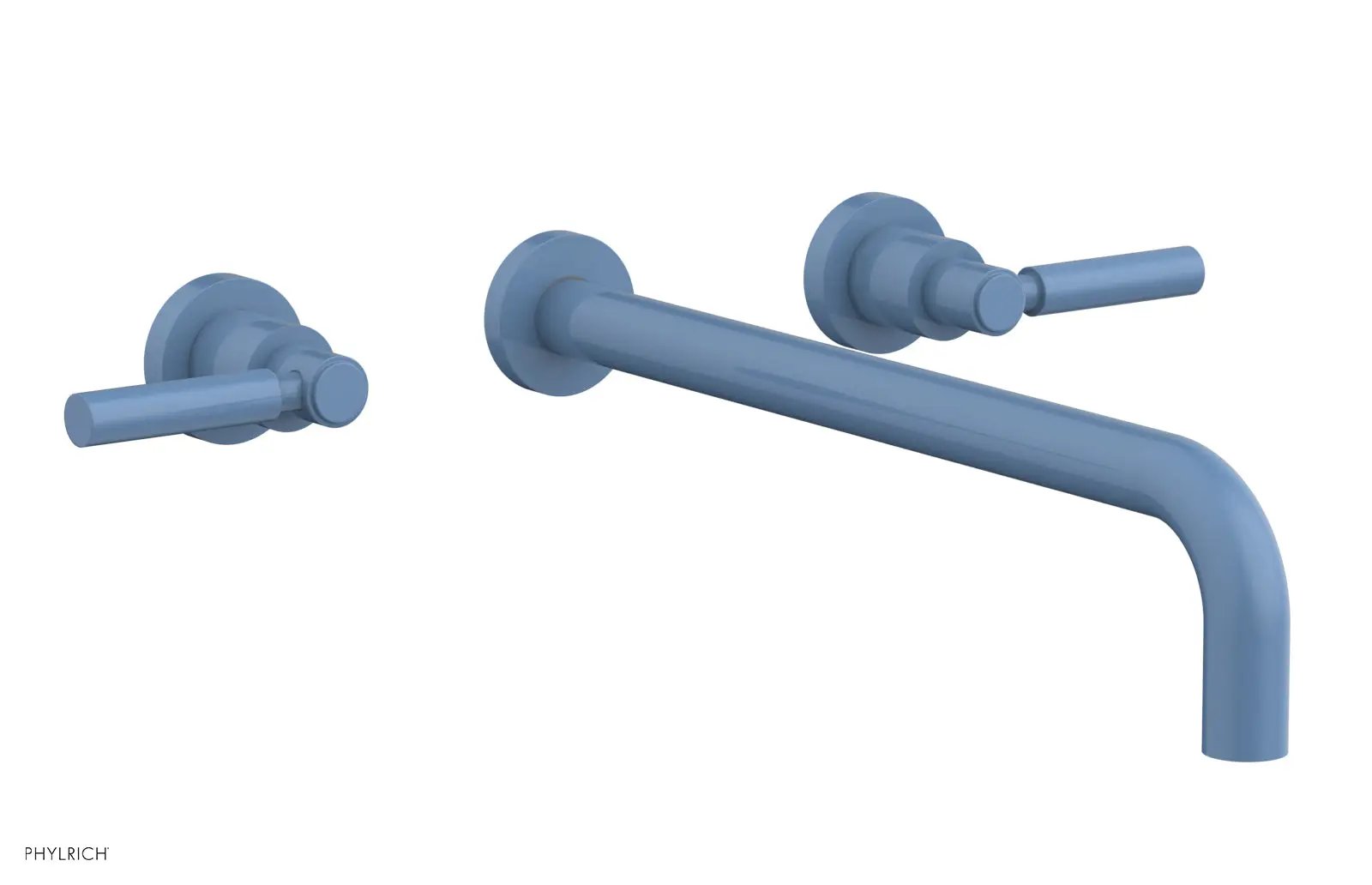 Phylrich BASIC Wall Lavatory Set 14" Spout - Tubular Cross Handles by Phylrich