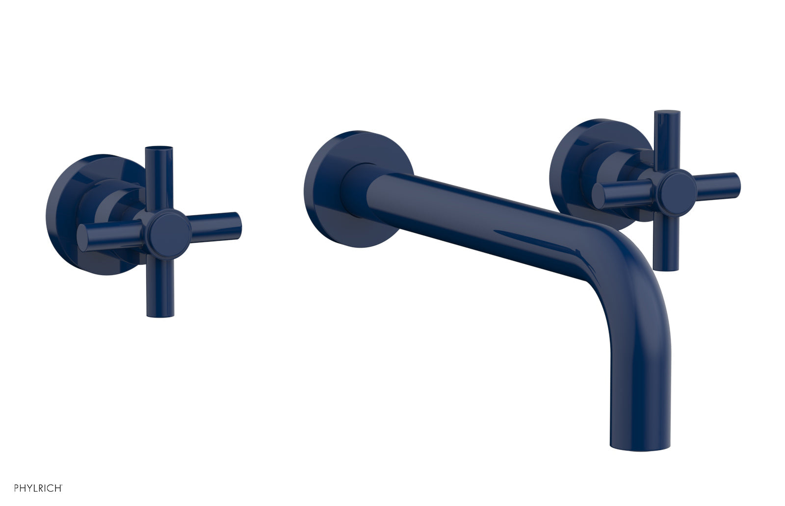 Phylrich BASIC Wall Lavatory Set 10" Spout - Tubular Cross Handles by Phylrich