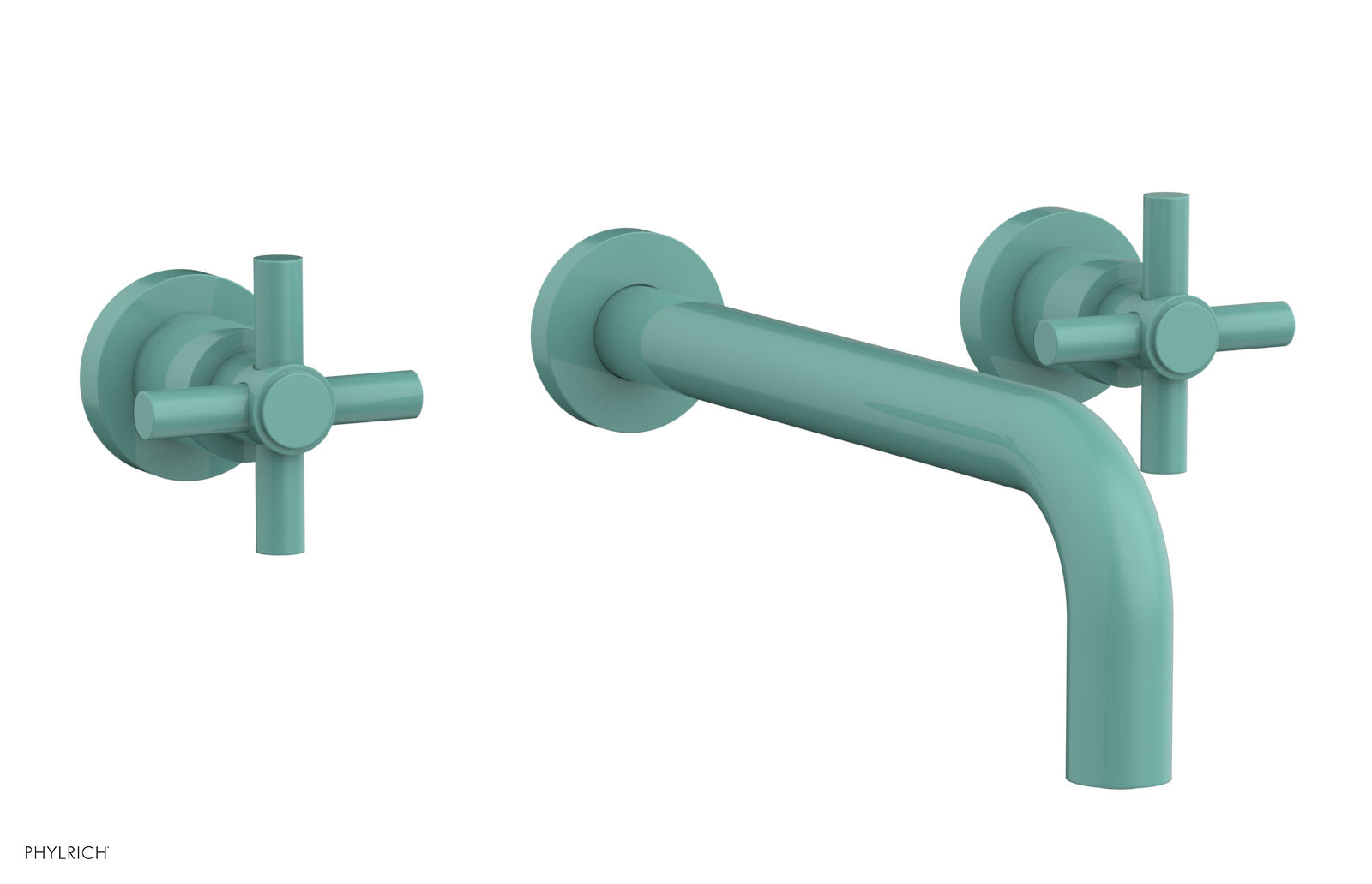 Phylrich BASIC Wall Lavatory Set 10" Spout - Tubular Cross Handles by Phylrich