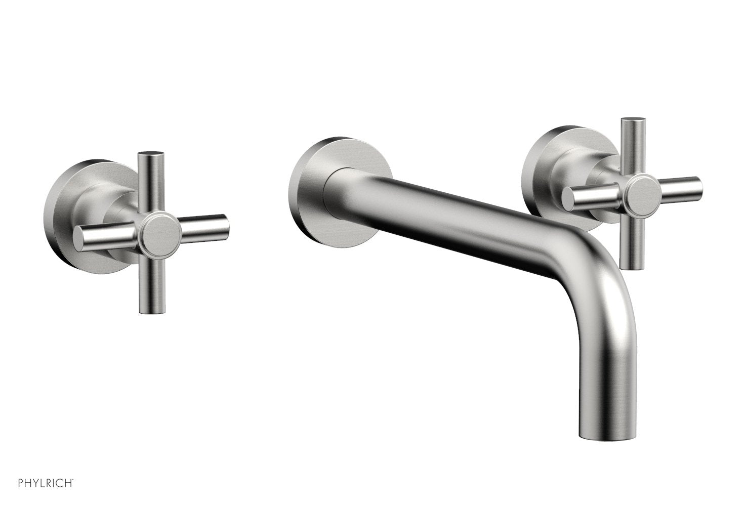 Phylrich BASIC Wall Lavatory Set 10" Spout - Tubular Cross Handles by Phylrich