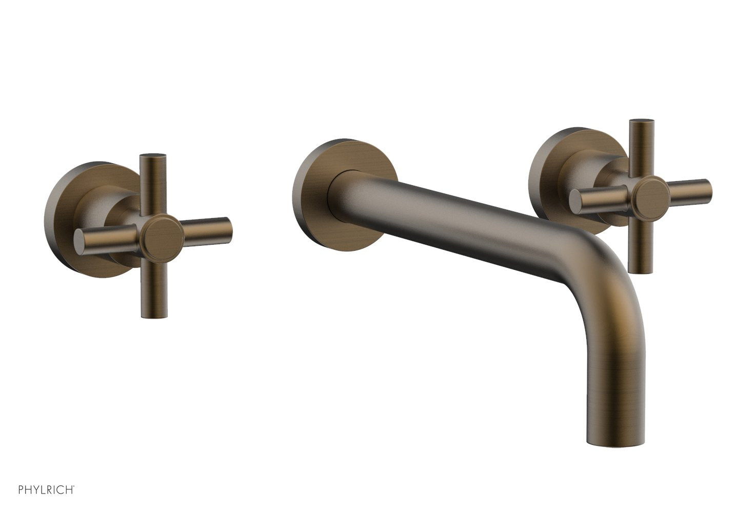 Phylrich BASIC Wall Lavatory Set 10" Spout - Tubular Cross Handles by Phylrich