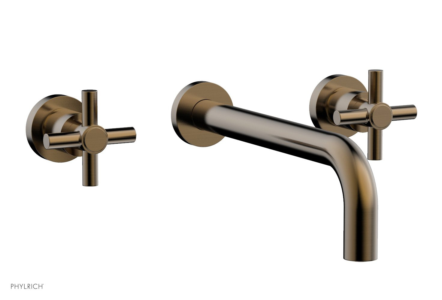 Phylrich BASIC Wall Lavatory Set 10" Spout - Tubular Cross Handles by Phylrich