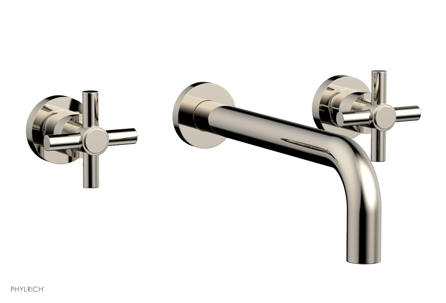 Phylrich BASIC Wall Lavatory Set 10" Spout - Tubular Cross Handles by Phylrich