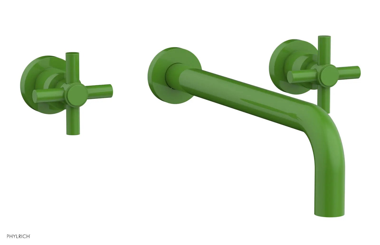 Phylrich BASIC Wall Lavatory Set 12" Spout - Tubular Cross Handles by Phylrich