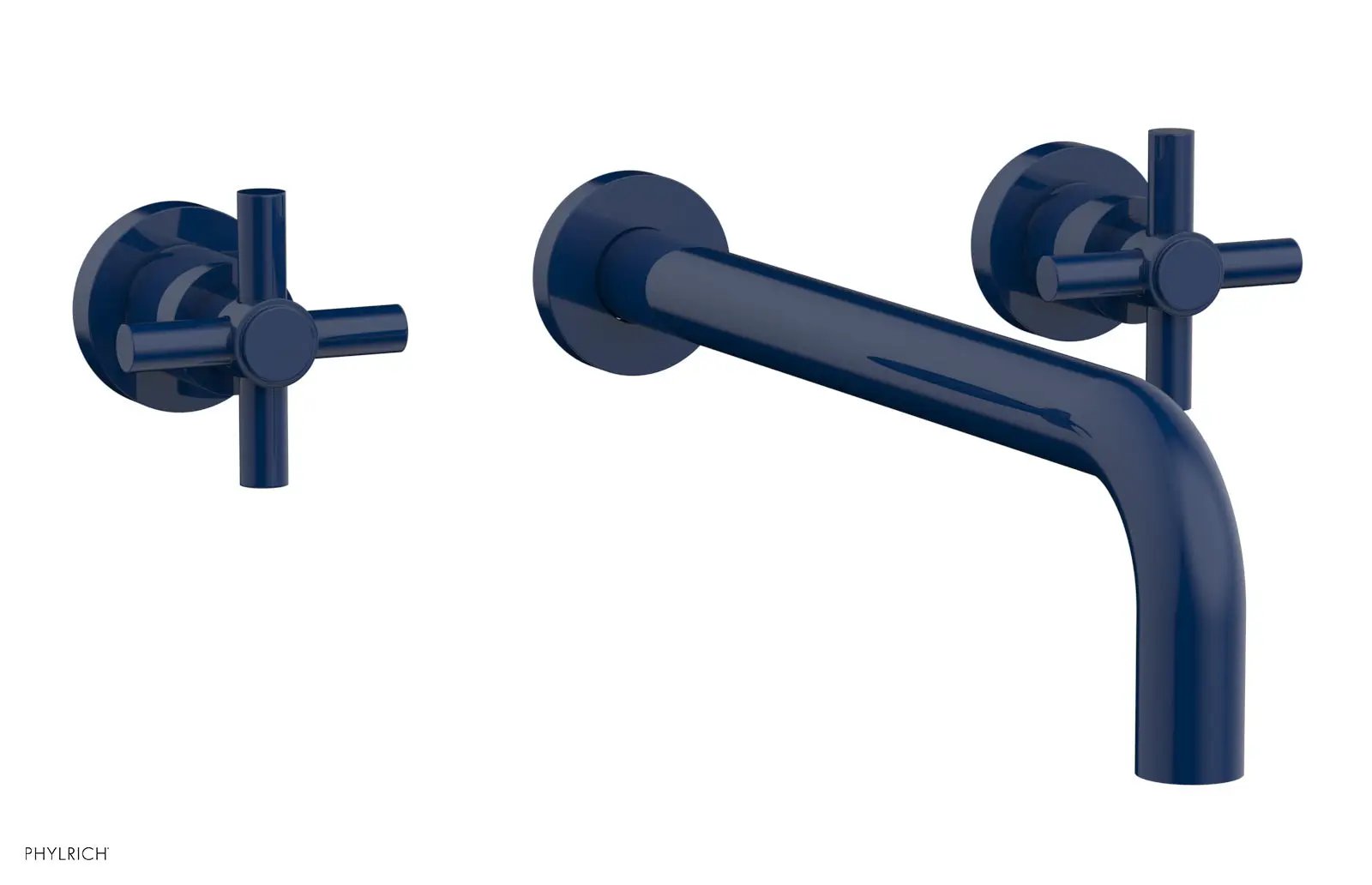 Phylrich BASIC Wall Lavatory Set 12" Spout - Tubular Cross Handles by Phylrich