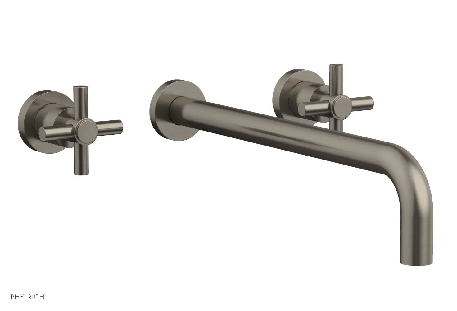 Phylrich BASIC Wall Lavatory Set 14" Spout - Tubular Cross Handles by Phylrich
