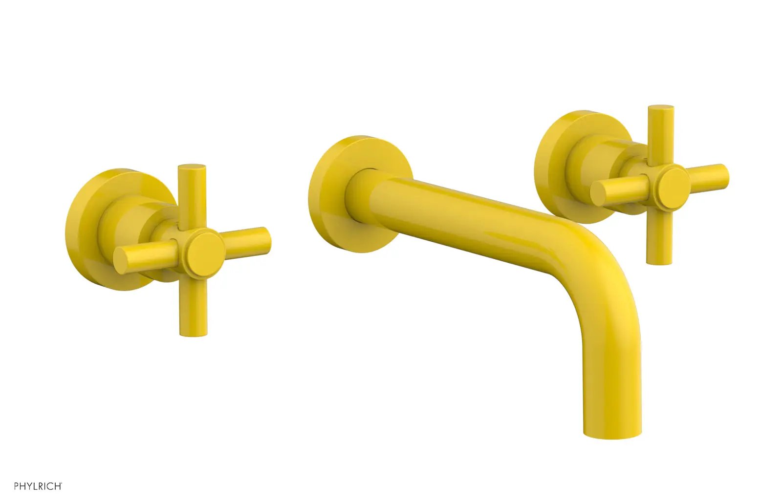 Phylrich BASIC Wall Lavatory Set 7 1/2" Spout - Tubular Cross Handles by Phylrich
