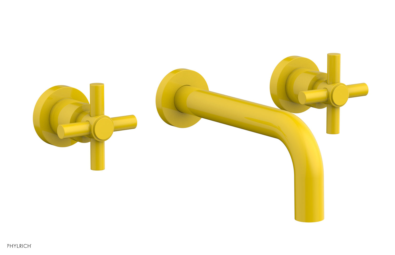 Phylrich BASIC Wall Lavatory Set 7 1/2" Spout - Tubular Cross Handles