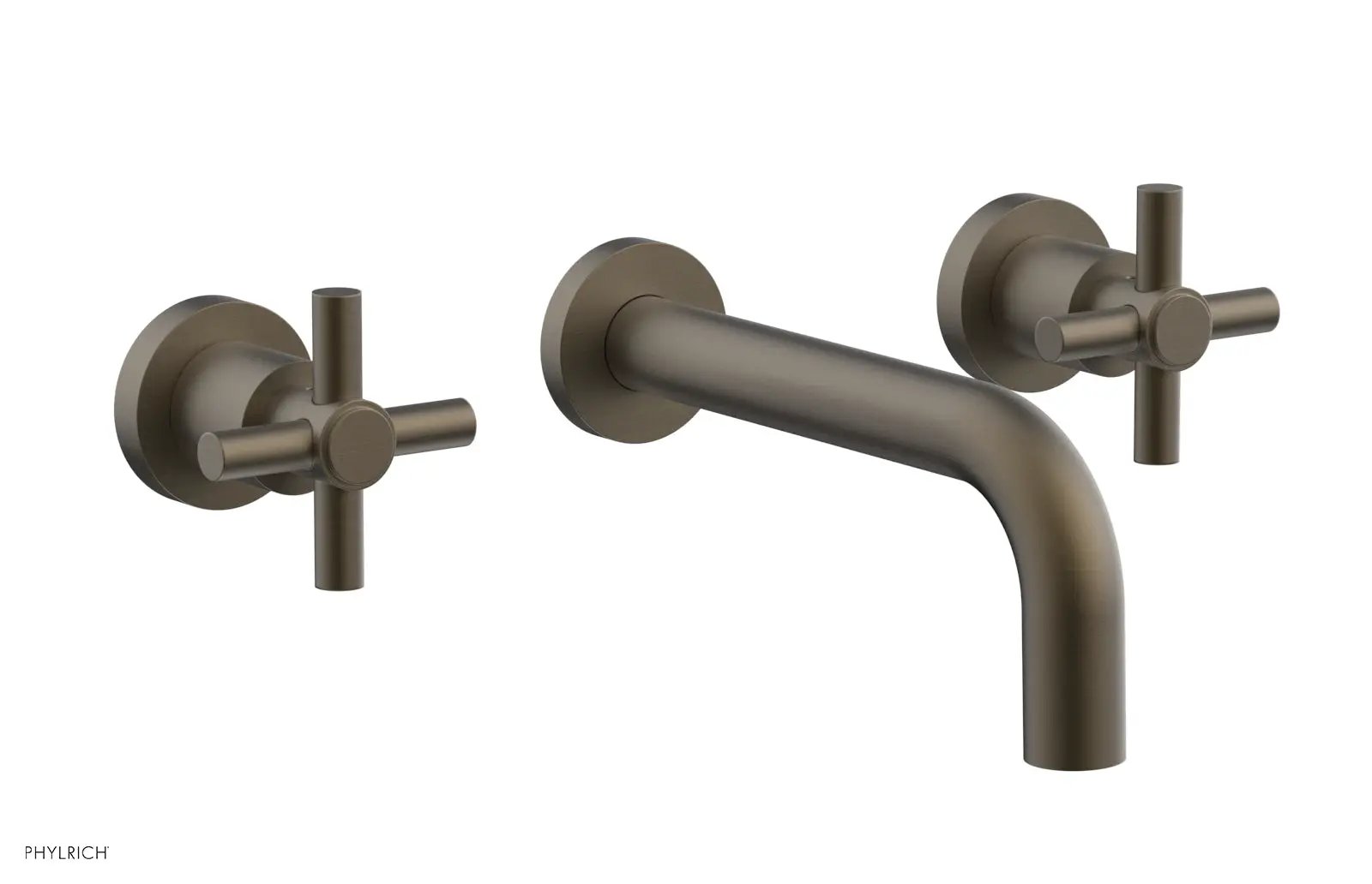 Phylrich BASIC Wall Lavatory Set 7 1/2" Spout - Tubular Cross Handles by Phylrich