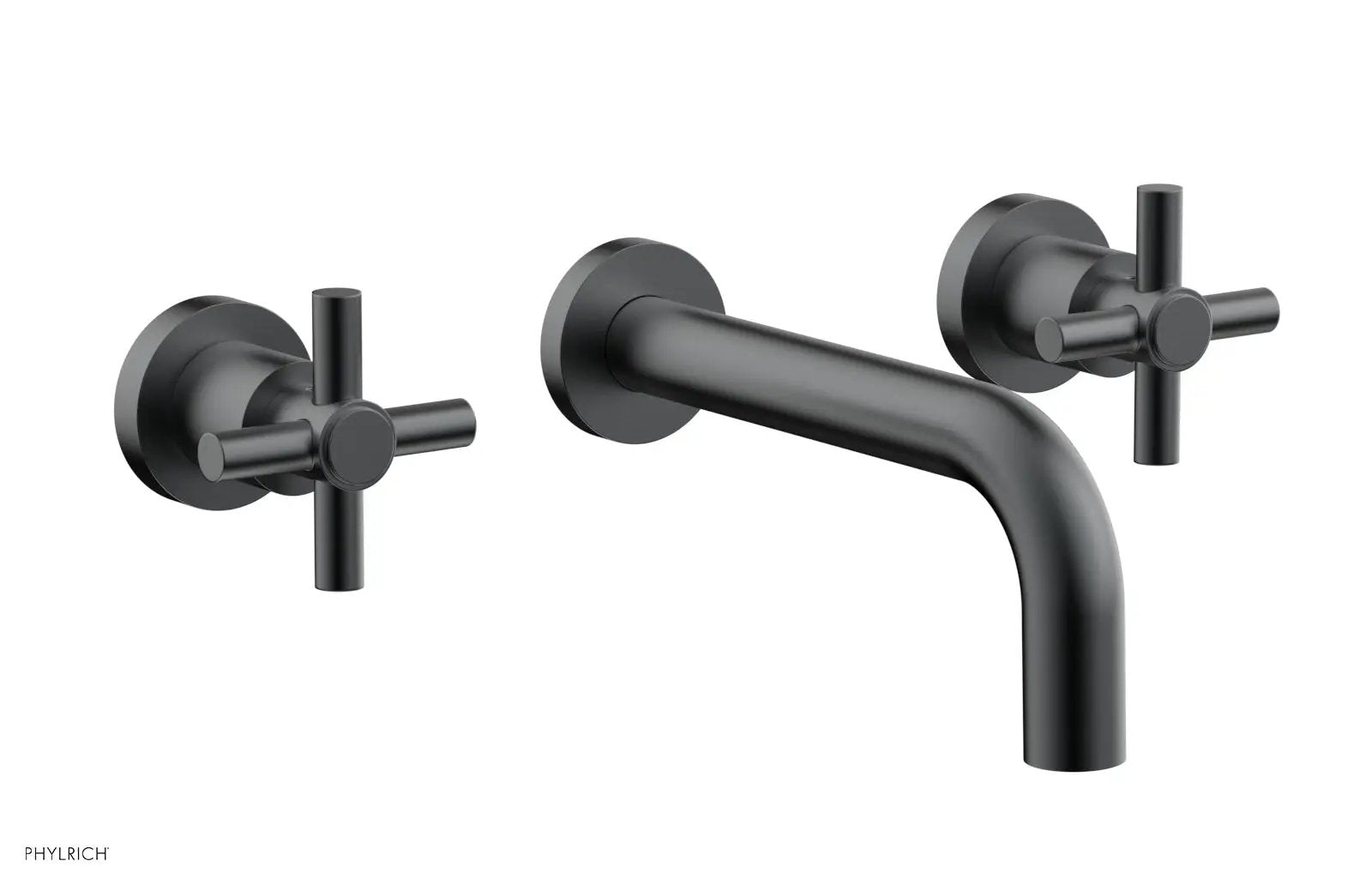 Phylrich BASIC Wall Lavatory Set 7 1/2" Spout - Tubular Cross Handles by Phylrich