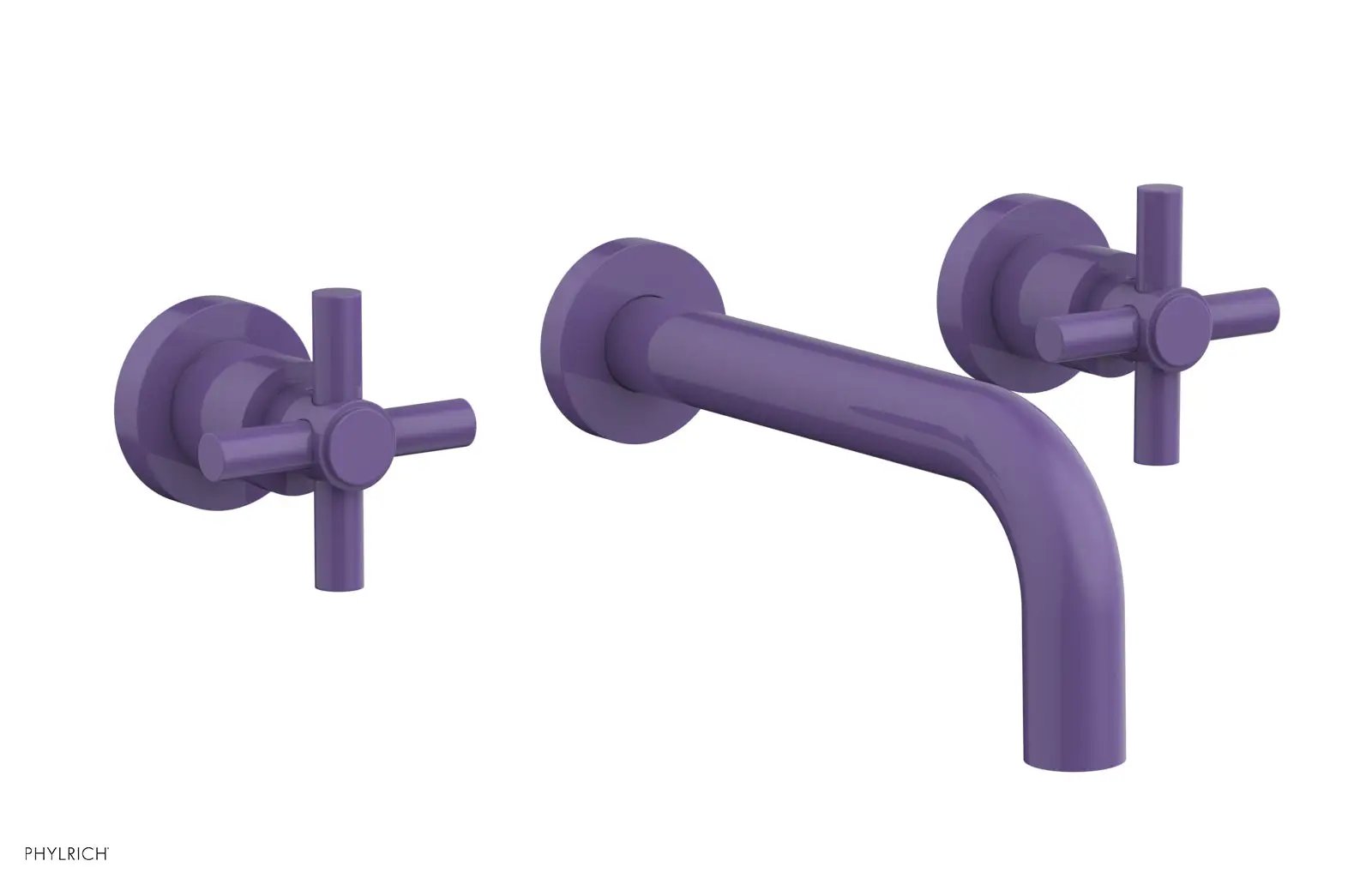 Phylrich BASIC Wall Lavatory Set 7 1/2" Spout - Tubular Cross Handles by Phylrich