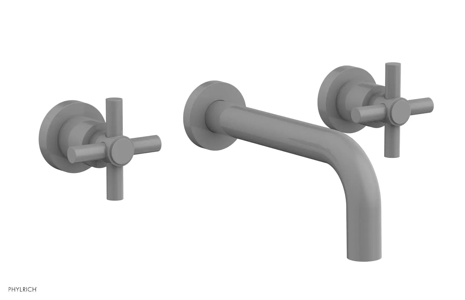 Phylrich BASIC Wall Lavatory Set 7 1/2" Spout - Tubular Cross Handles by Phylrich