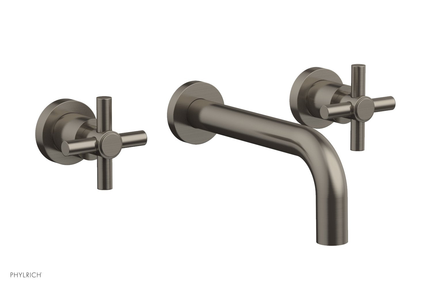 Phylrich BASIC Wall Lavatory Set 7 1/2" Spout - Tubular Cross Handles