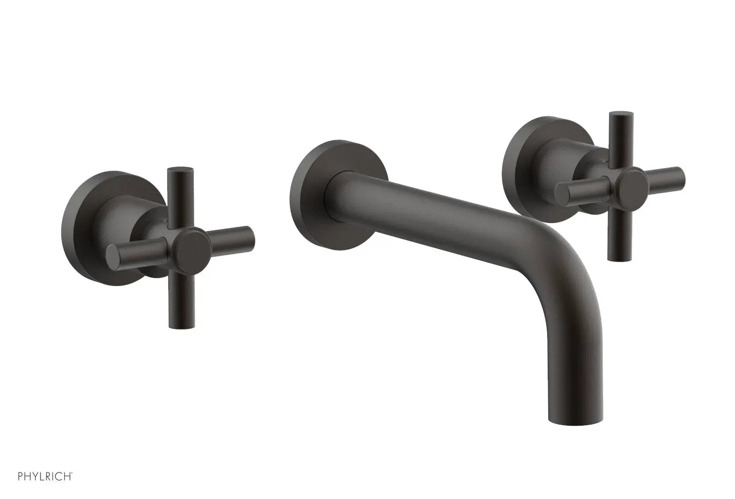 Phylrich BASIC Wall Lavatory Set 7 1/2" Spout - Tubular Cross Handles by Phylrich