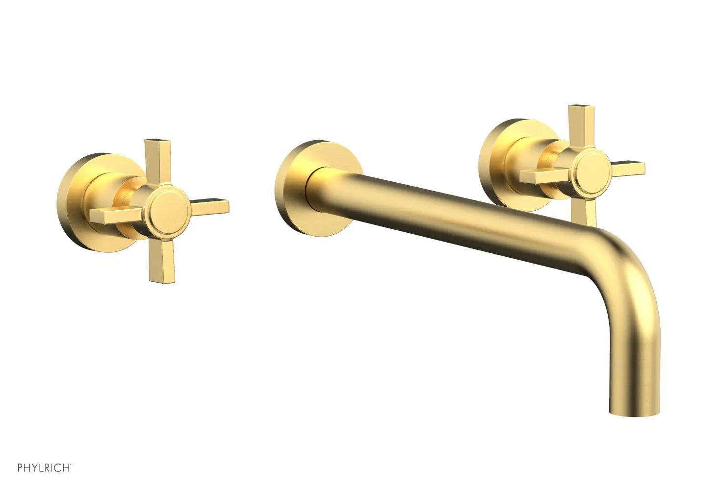 Phylrich BASIC Wall Lavatory Set 12" Spout - Blade Cross Handles by Phylrich